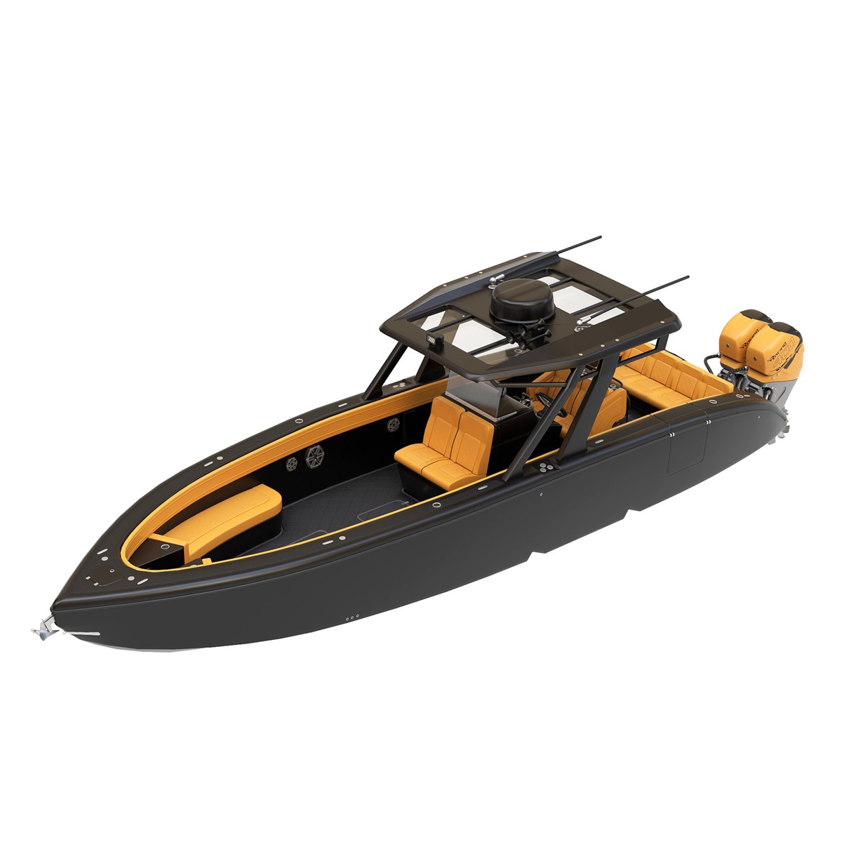 Motorboat 3D model_1