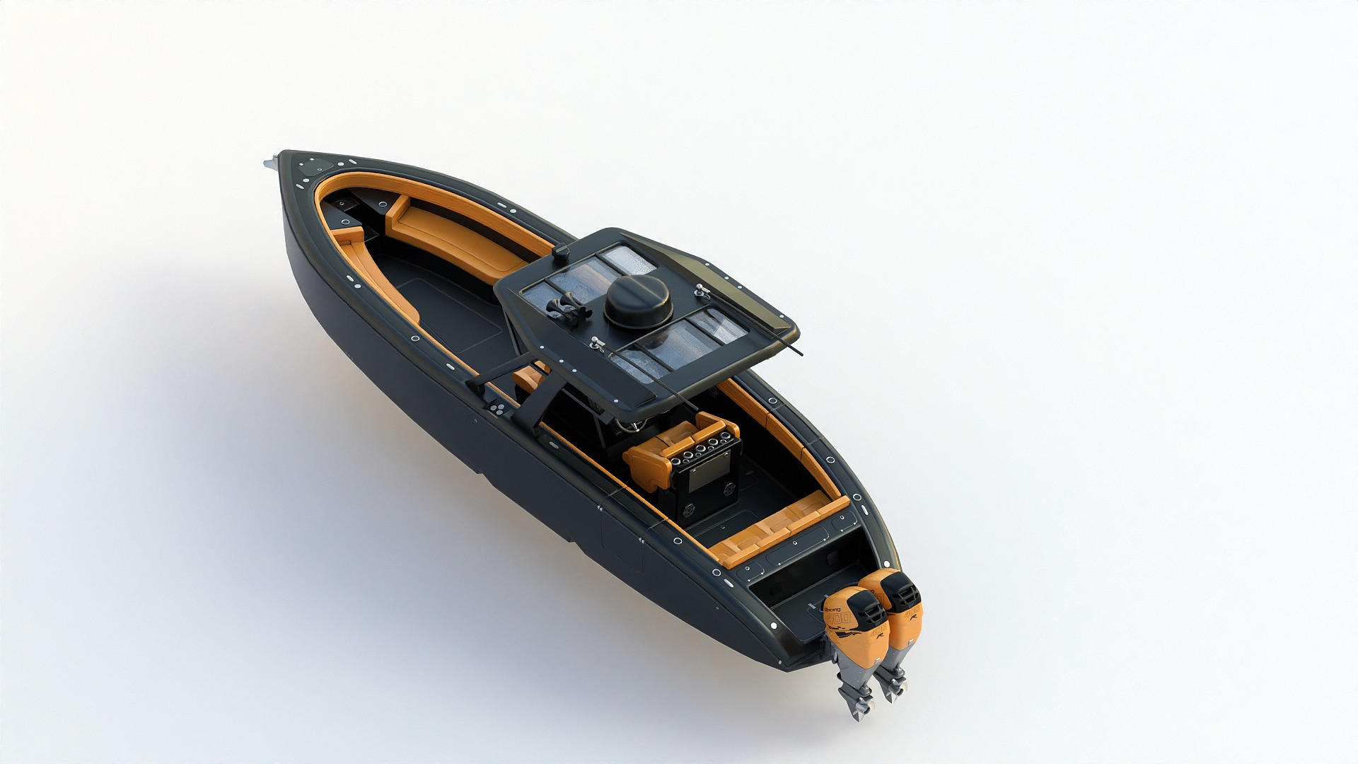 Motorboat 3D model_14