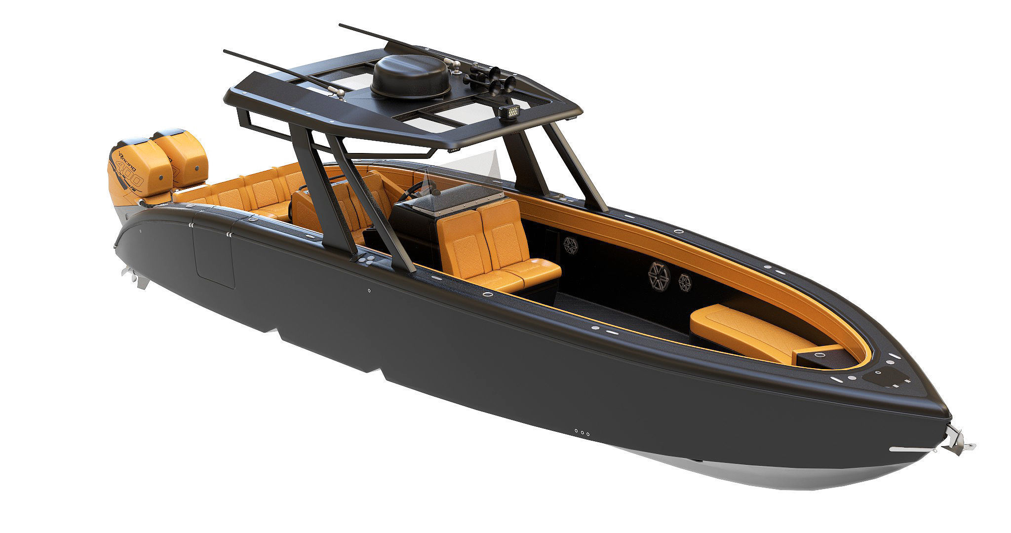 Motorboat 3D model_2