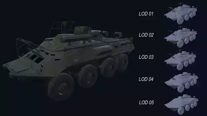 Asset - Army - R 166 05 - 3D MODEL Low-poly Low-poly 3D model