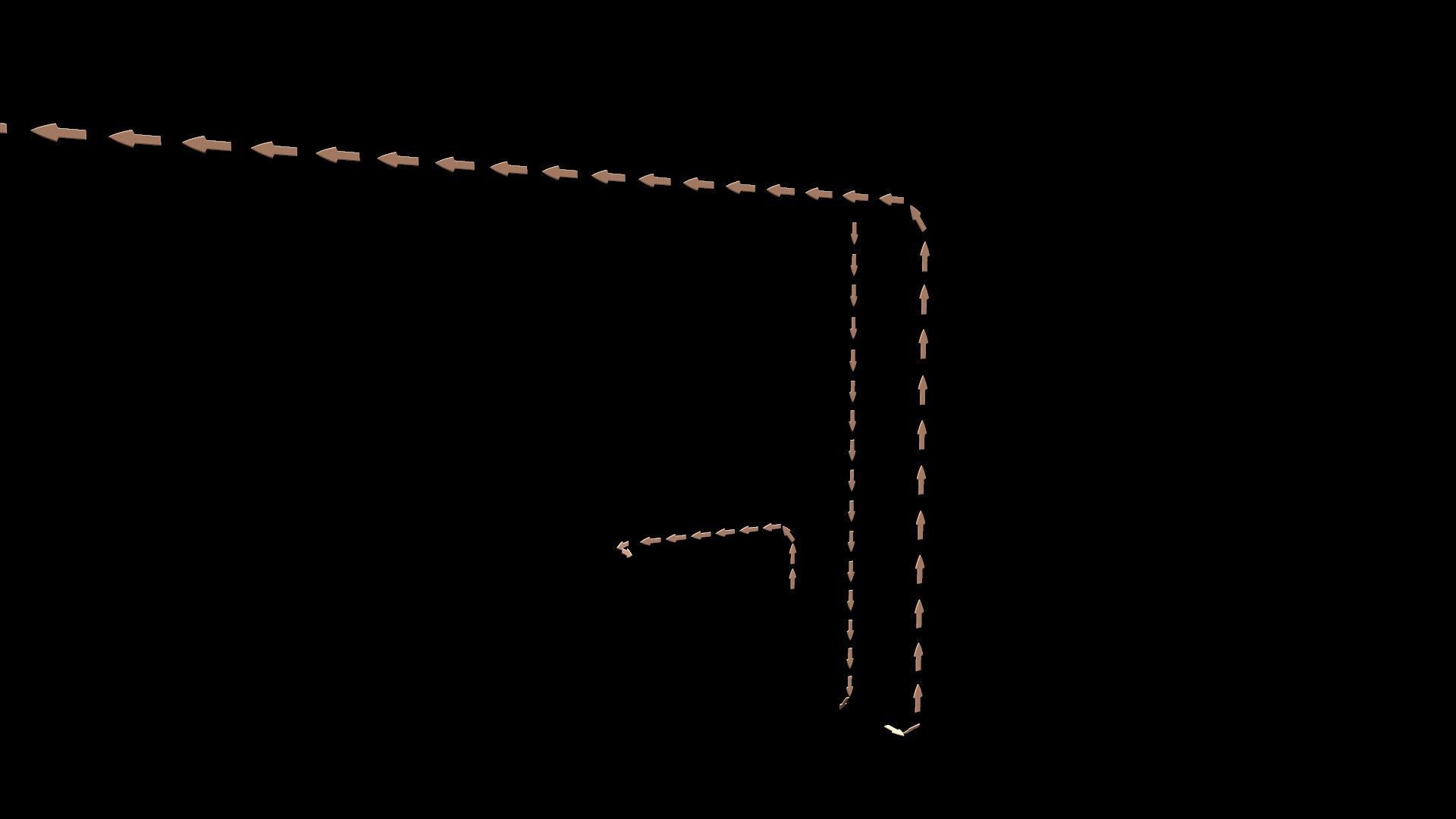 Animated Arrow Low-poly 3D model_6