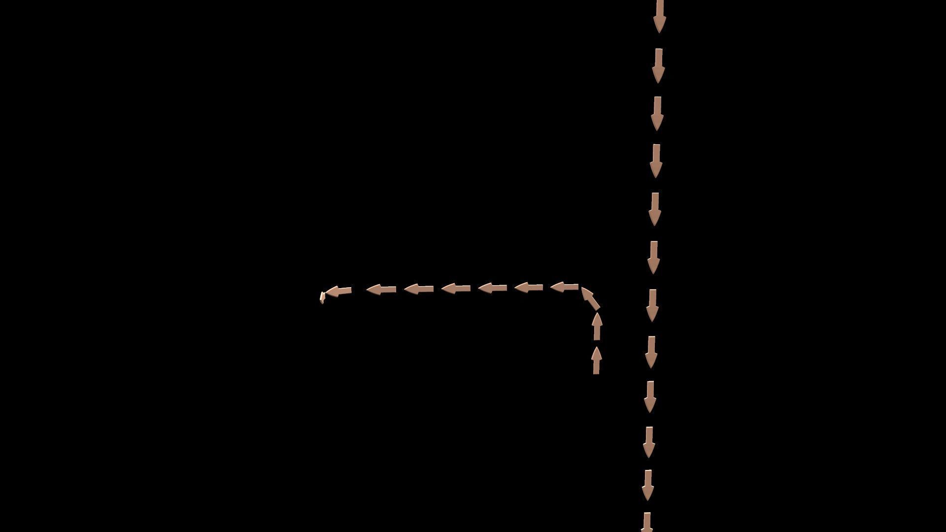 Animated Arrow Low-poly 3D model_4