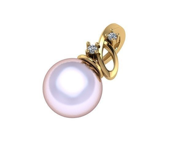 Diamond pendant 3d render 3D print model