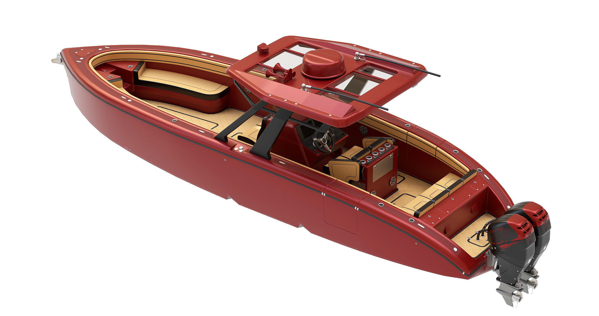 Motorboat  3D model_4