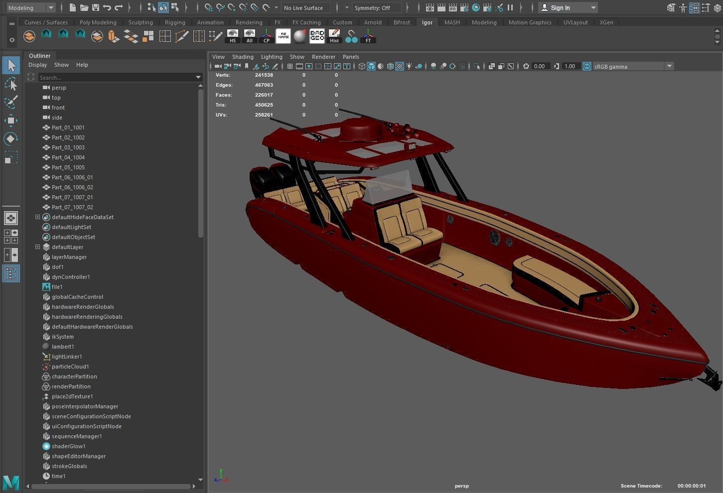 Motorboat  3D model_25