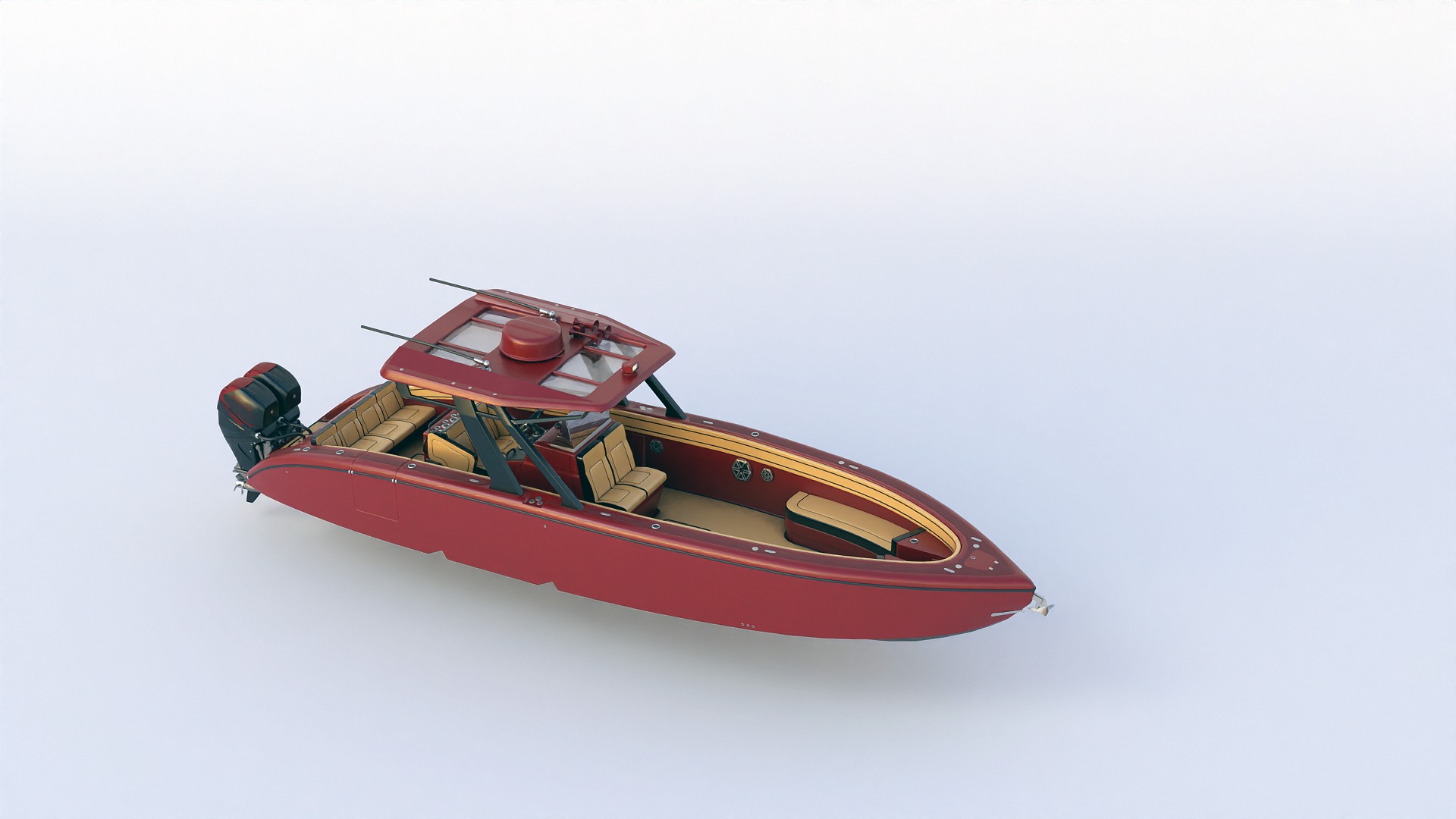 Motorboat  3D model_11