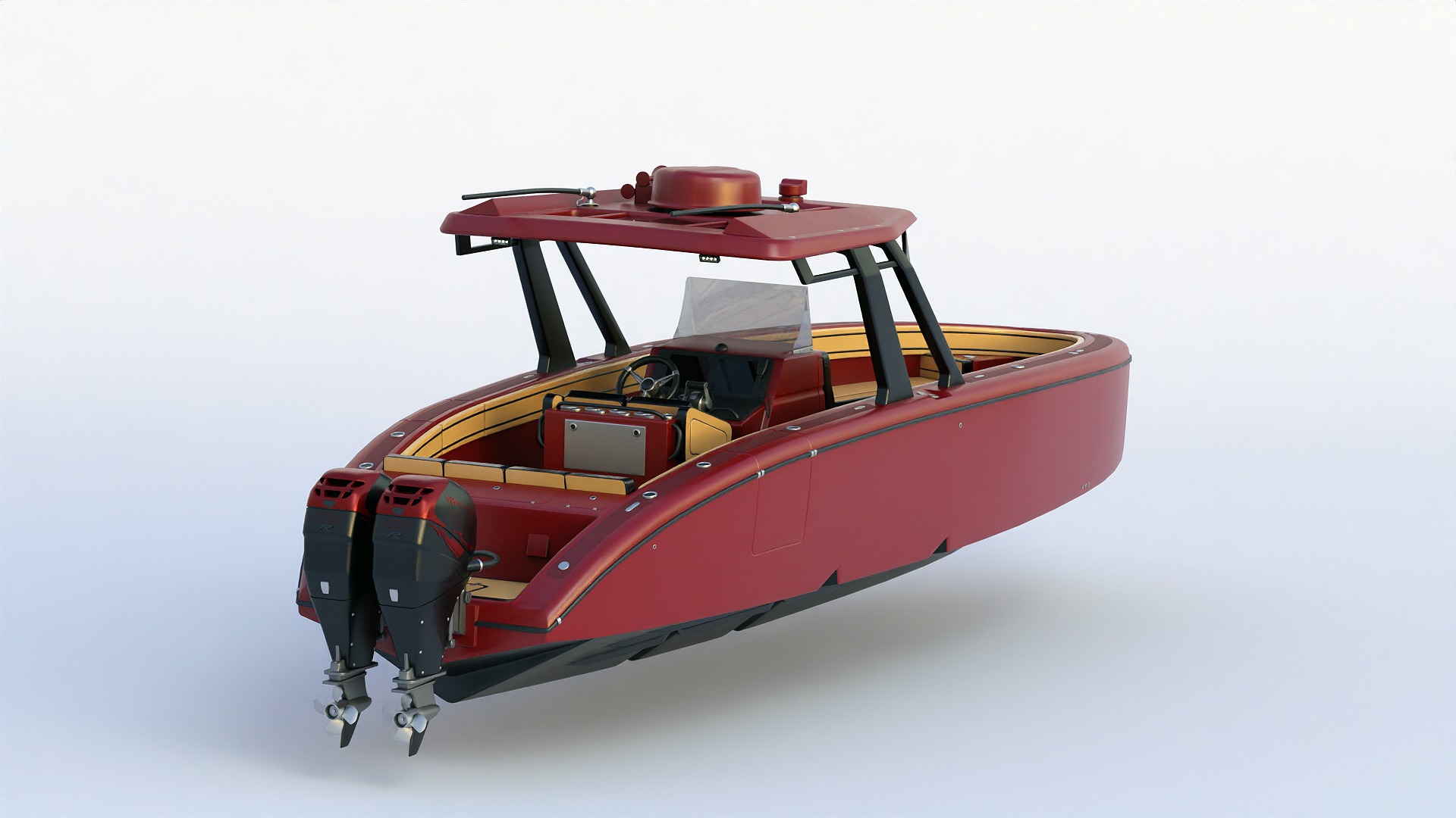 Motorboat  3D model_14