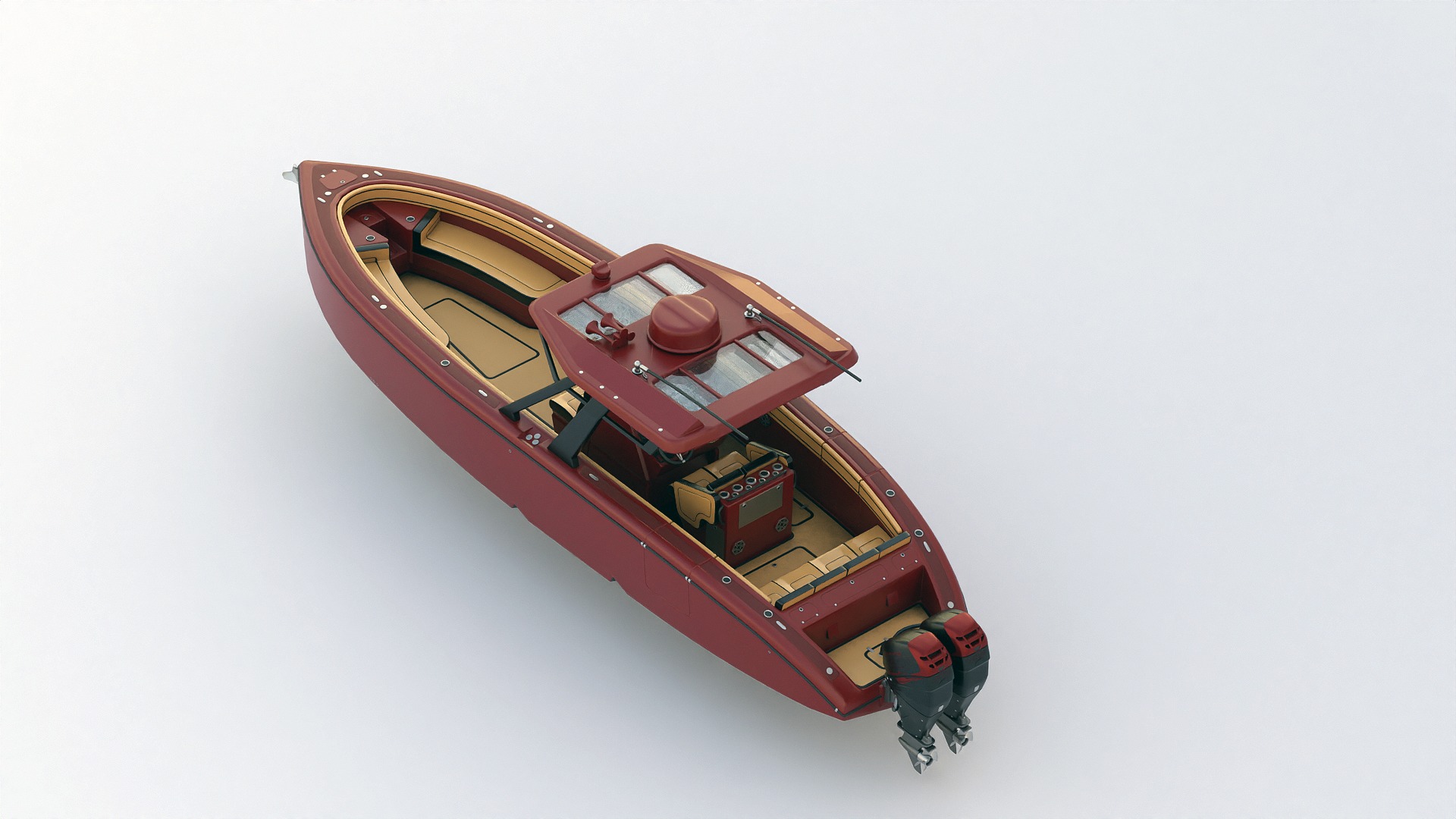 Motorboat  3D model_7