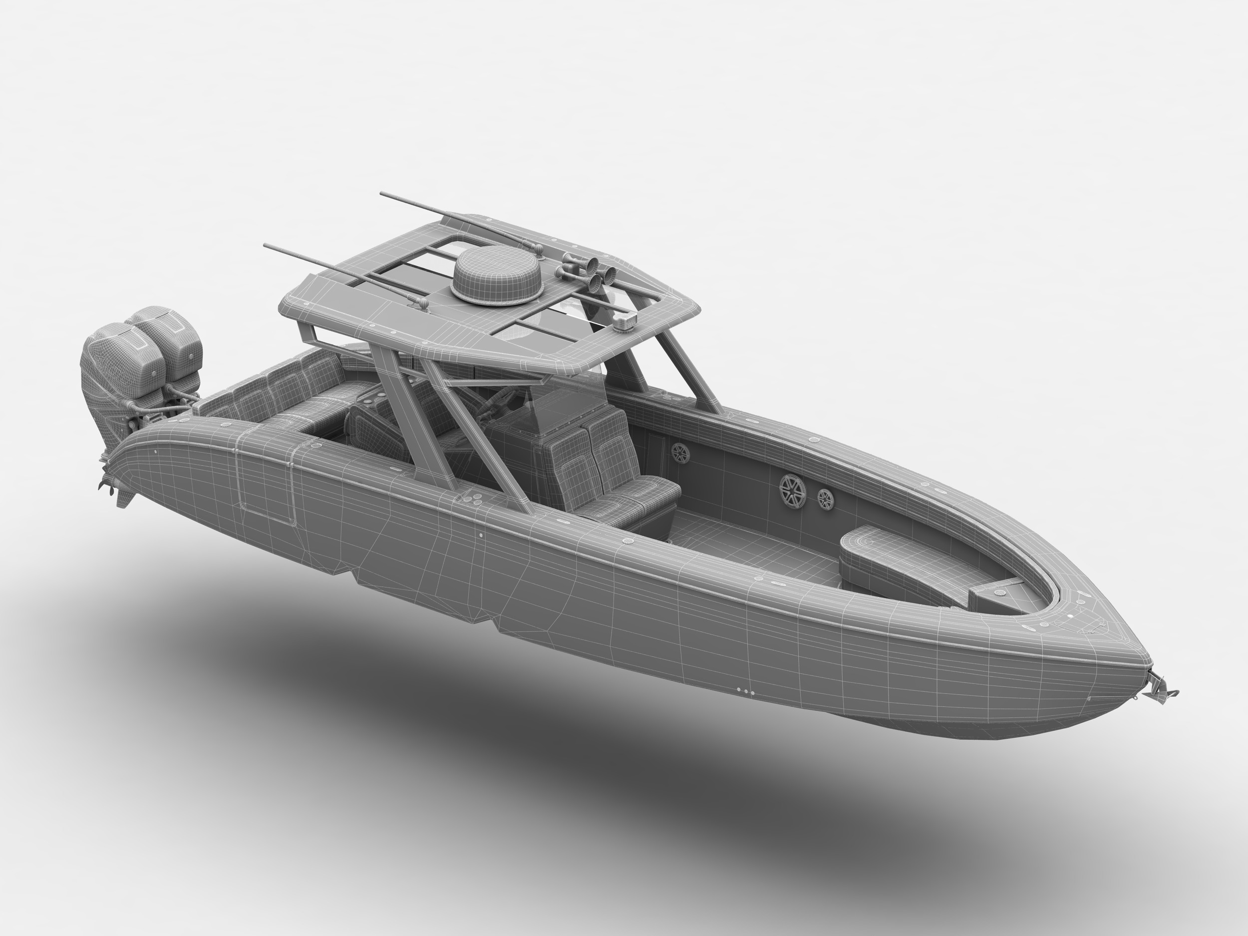 Motorboat  3D model_15
