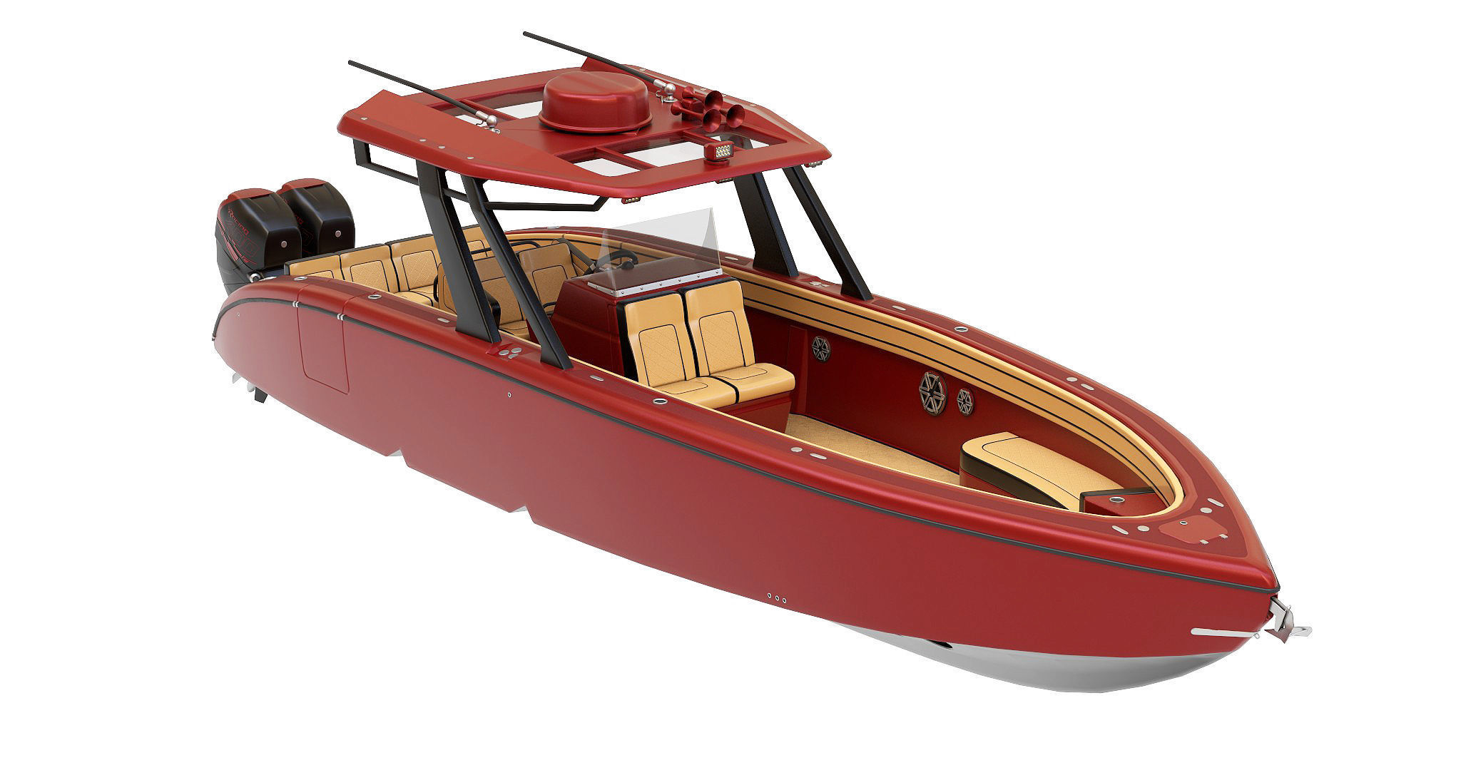Motorboat  3D model_3