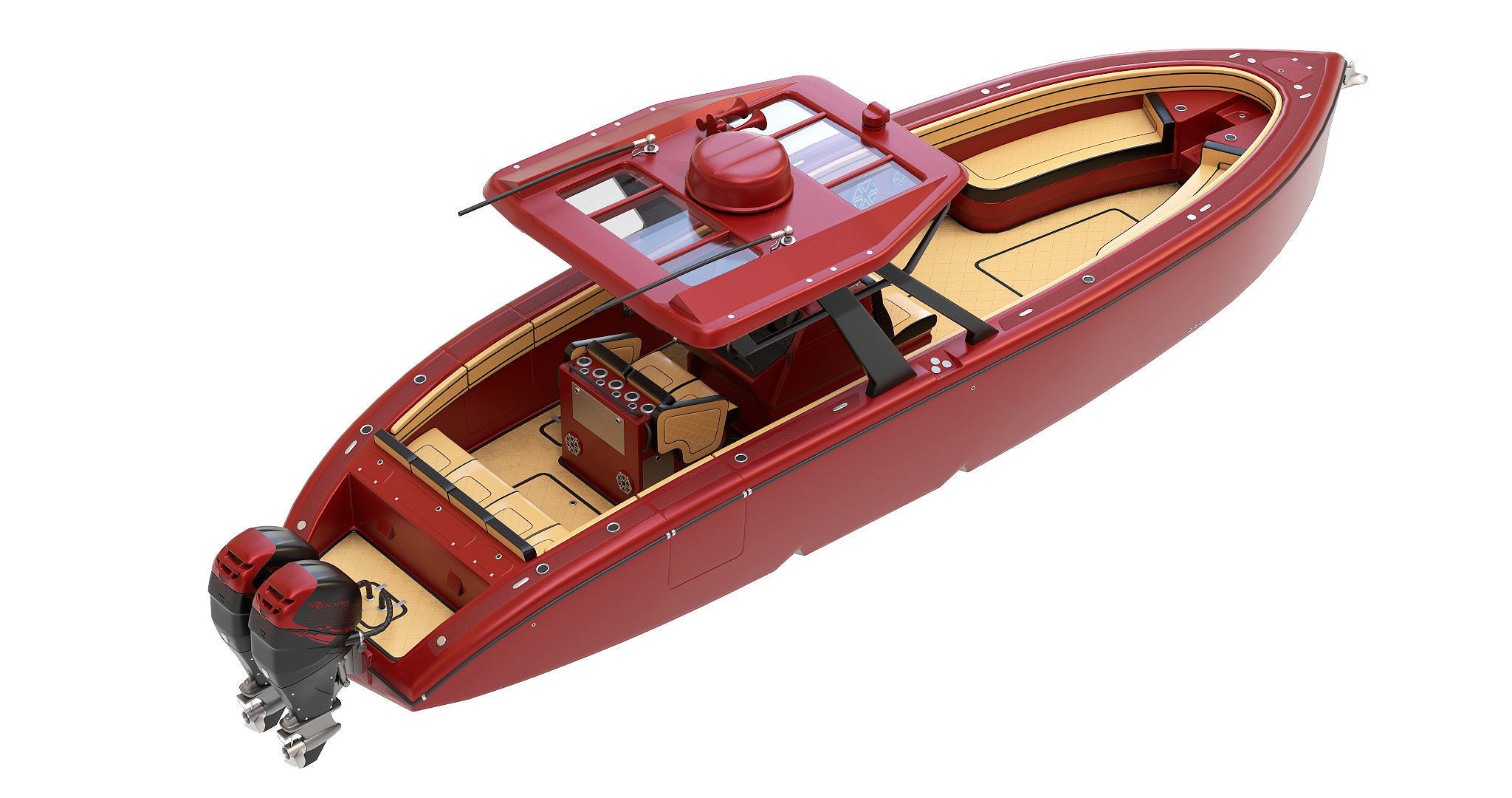 Motorboat  3D model_5