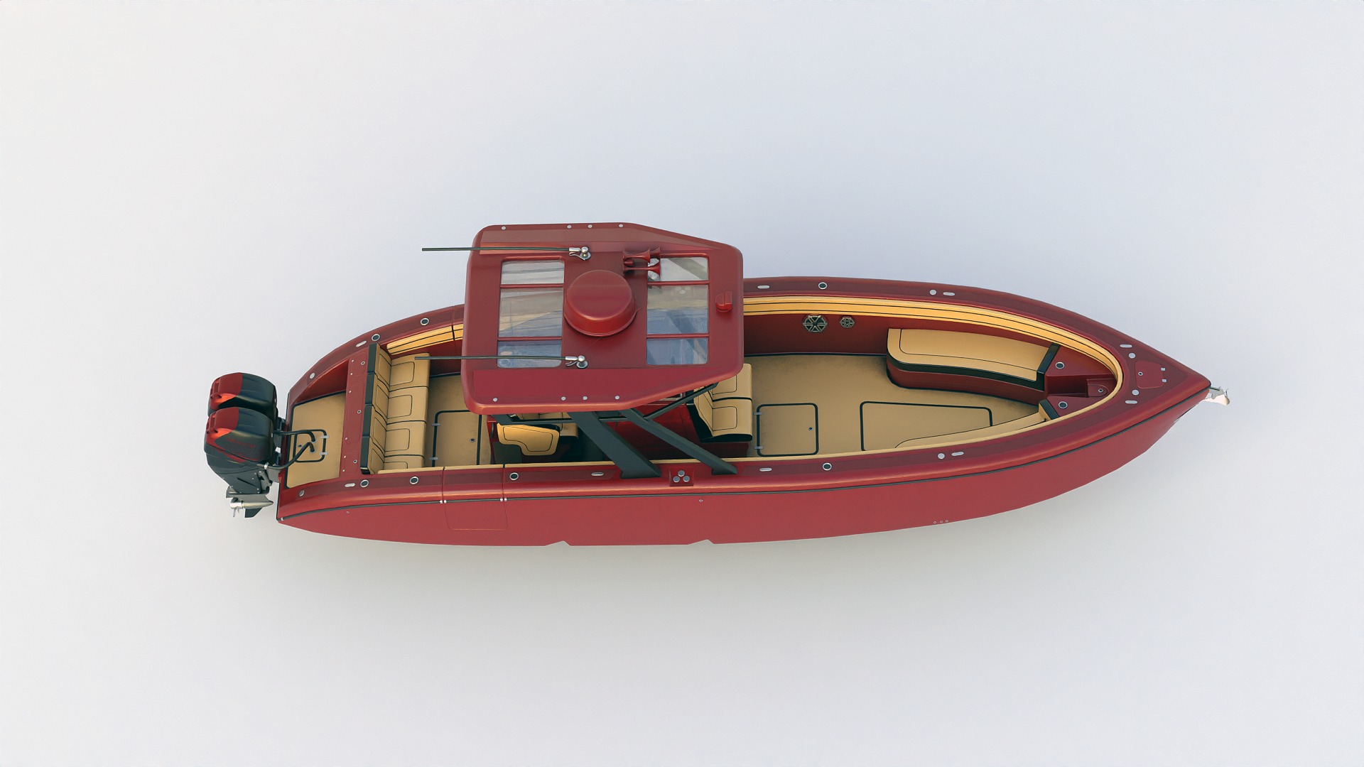 Motorboat  3D model_13