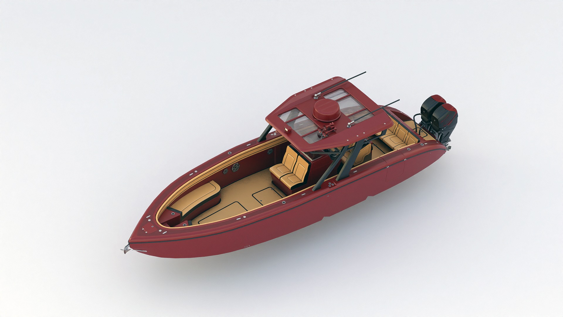Motorboat  3D model_9