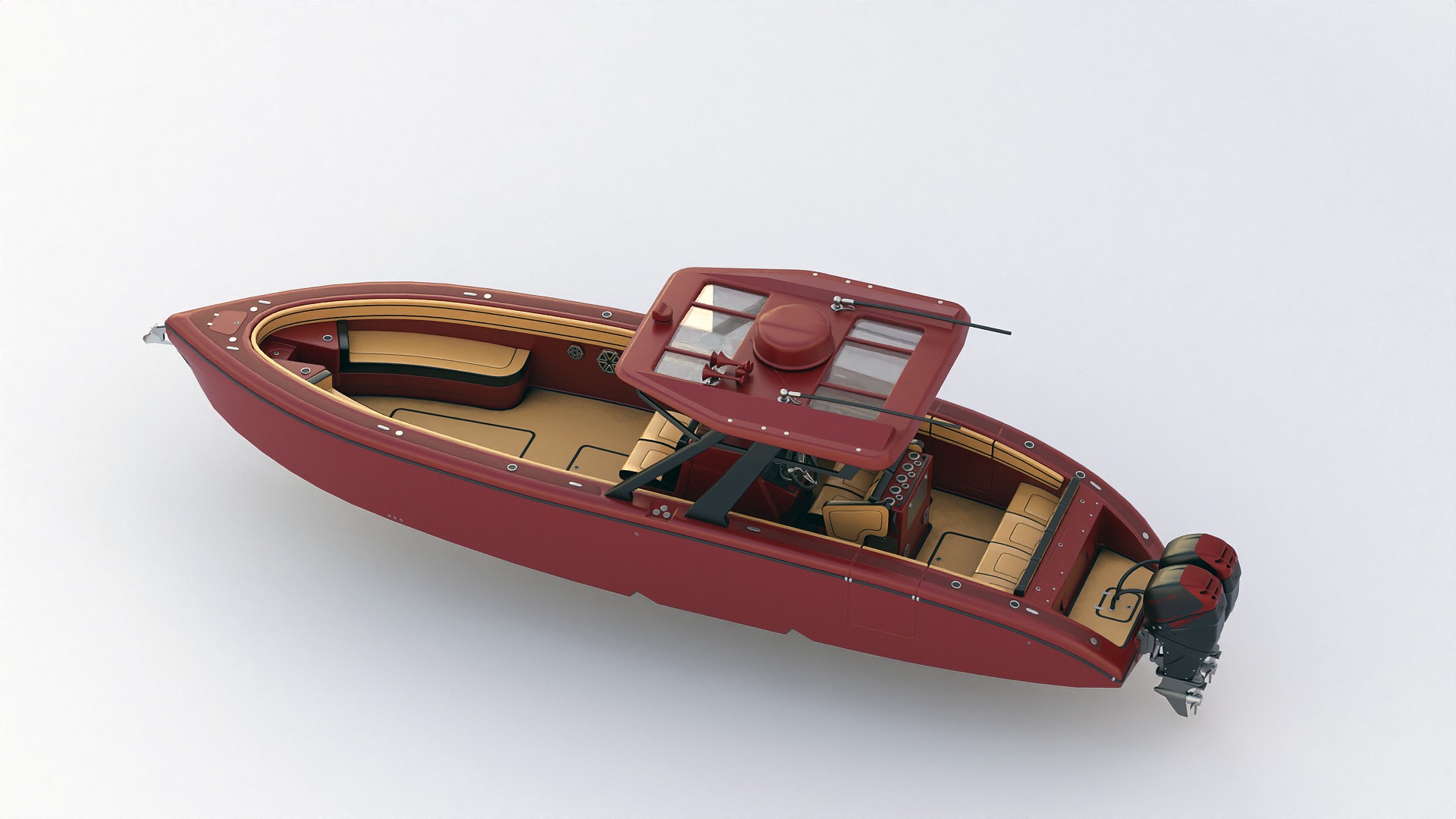 Motorboat  3D model_8