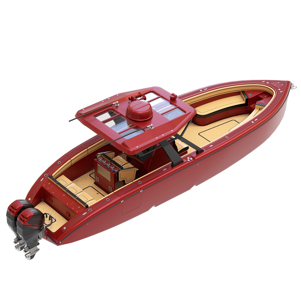 Motorboat  3D model_2