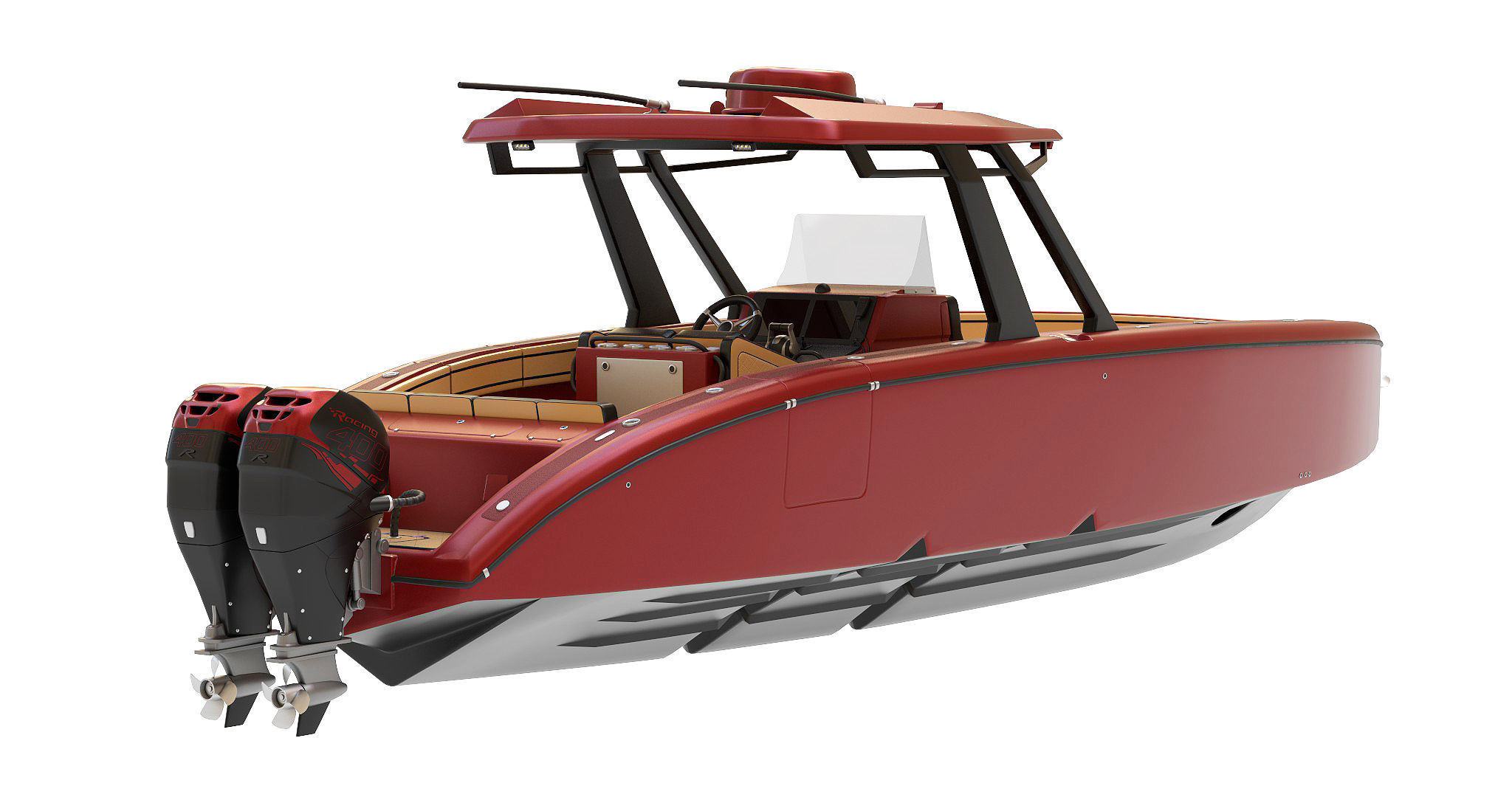 Motorboat  3D model_6