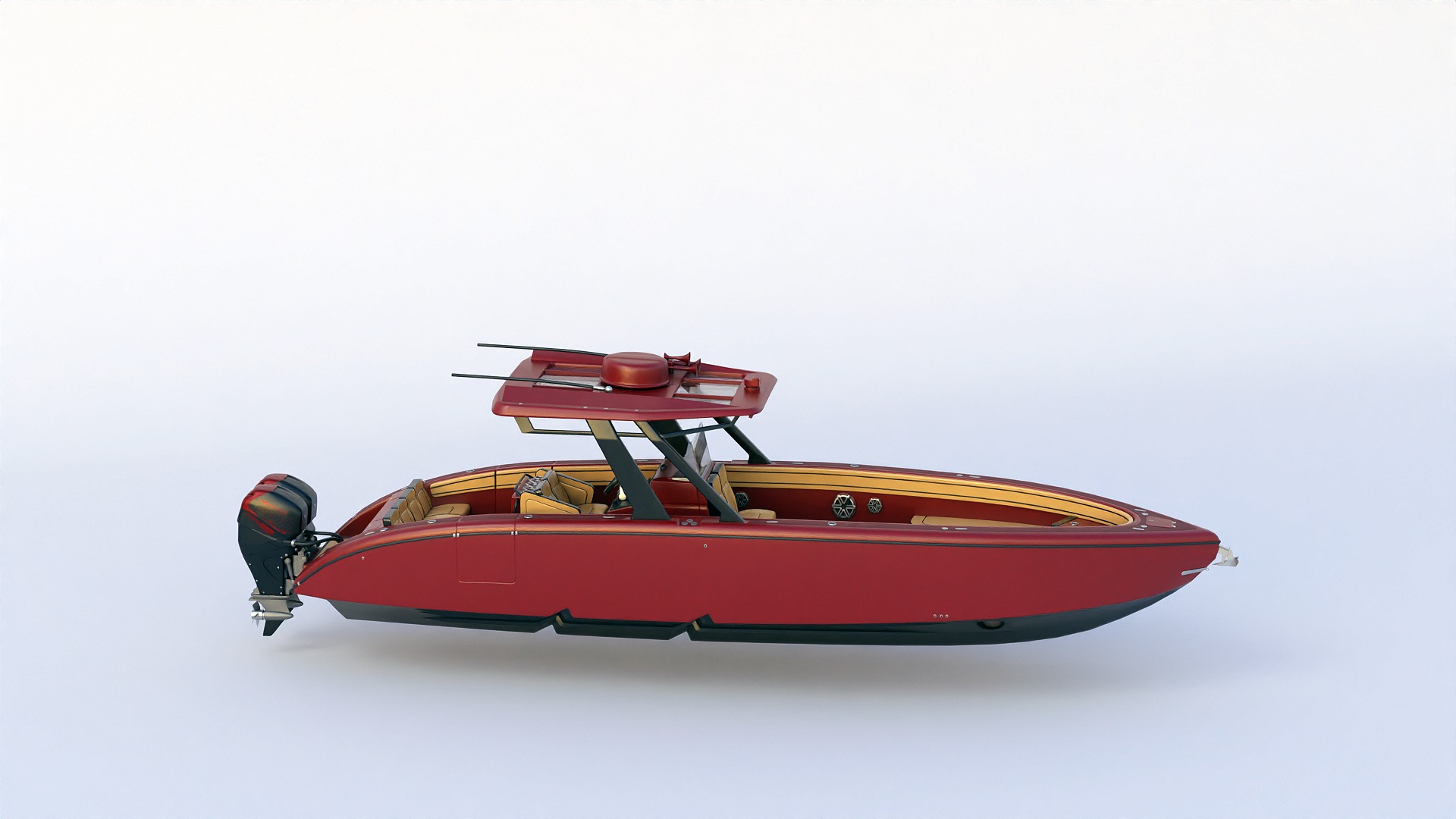 Motorboat  3D model_12