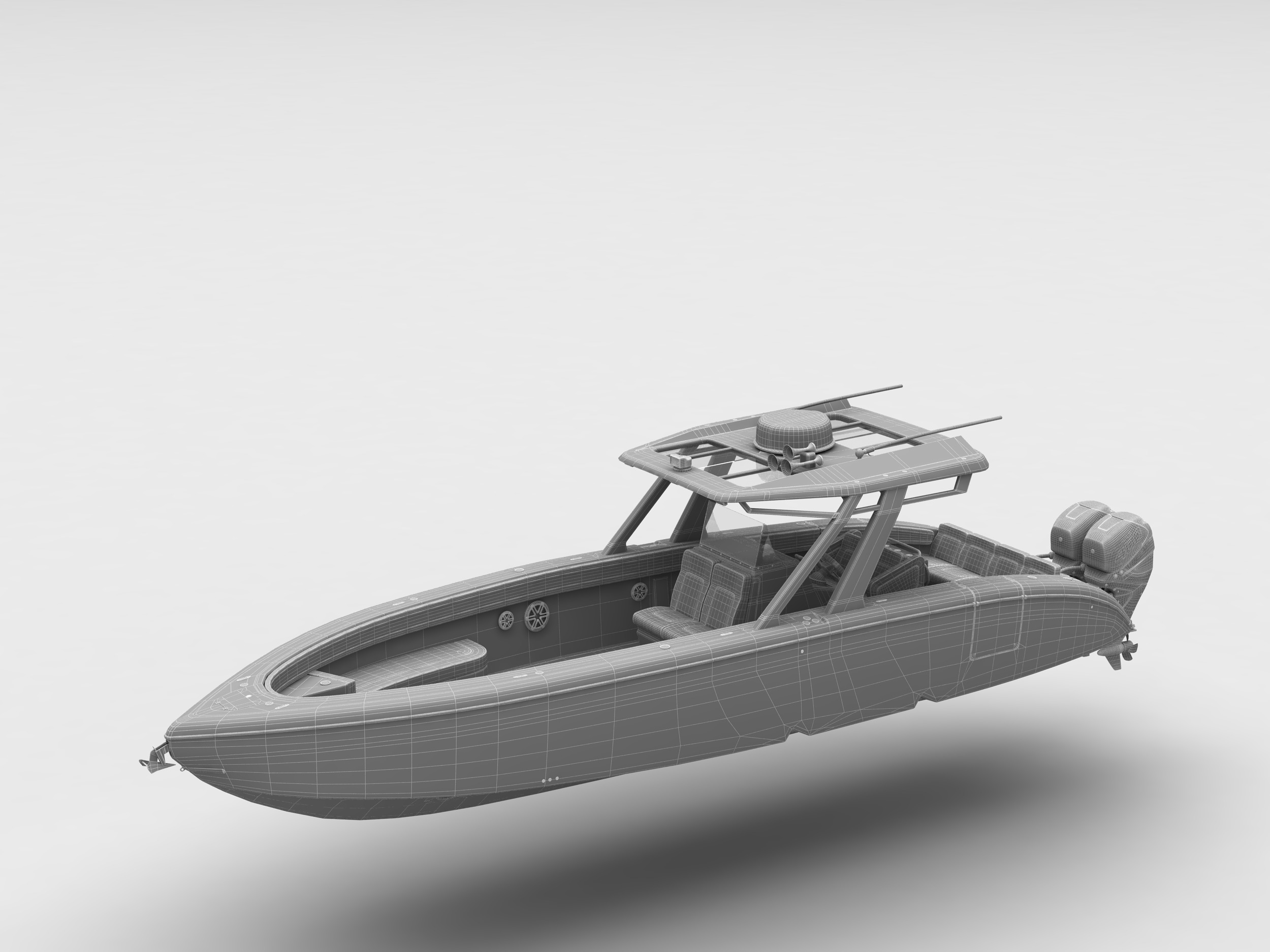 Motorboat  3D model_18