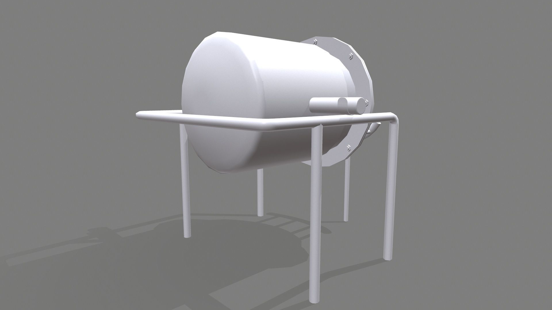 Storage Tank Low-poly 3D model_5