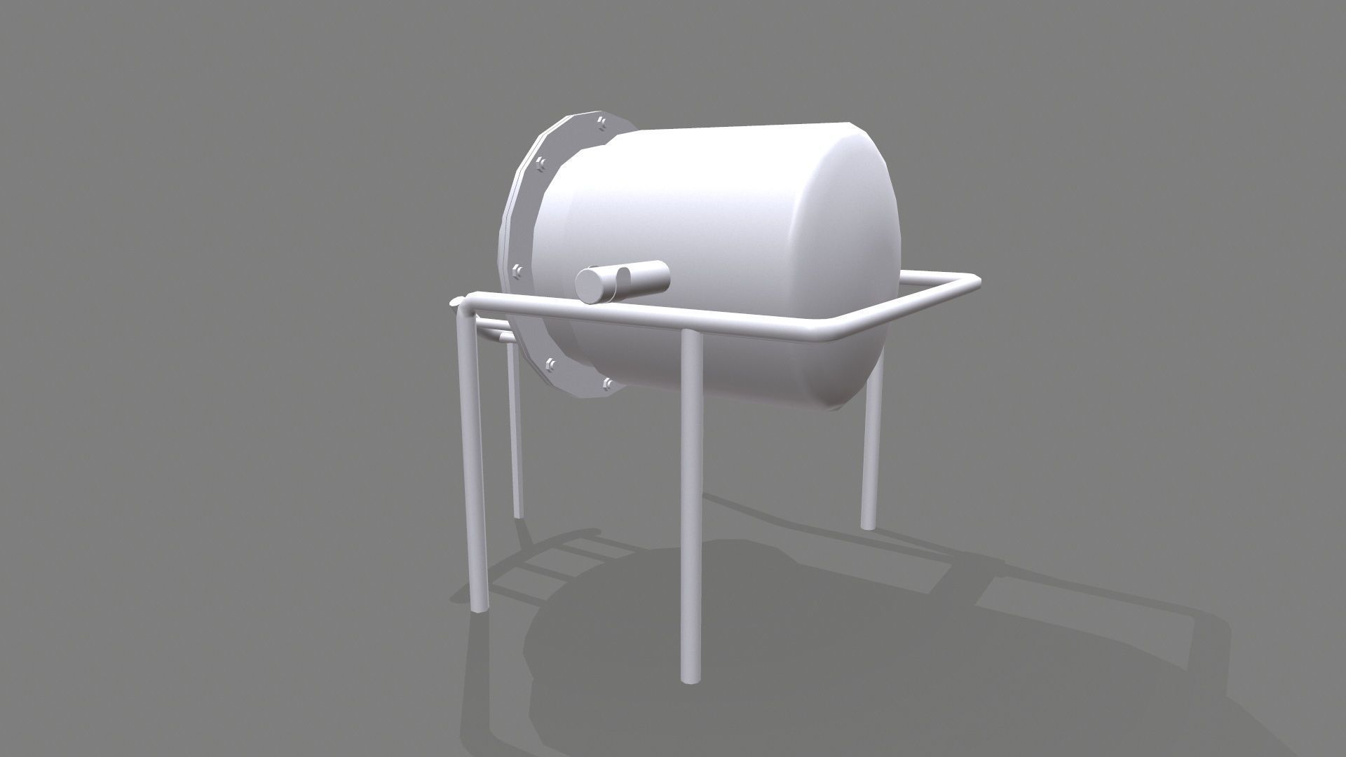 Storage Tank Low-poly 3D model_3