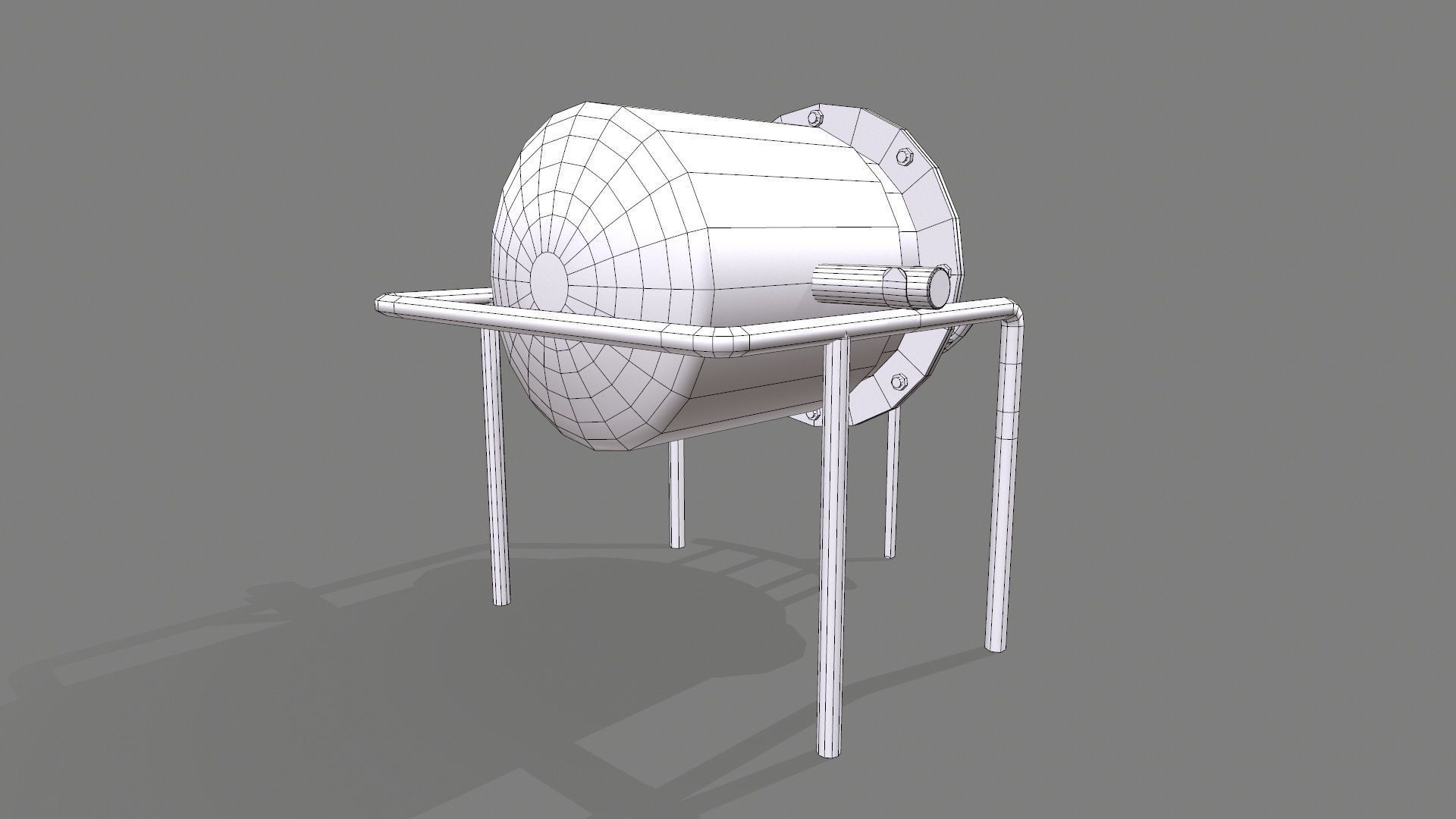 Storage Tank Low-poly 3D model_10