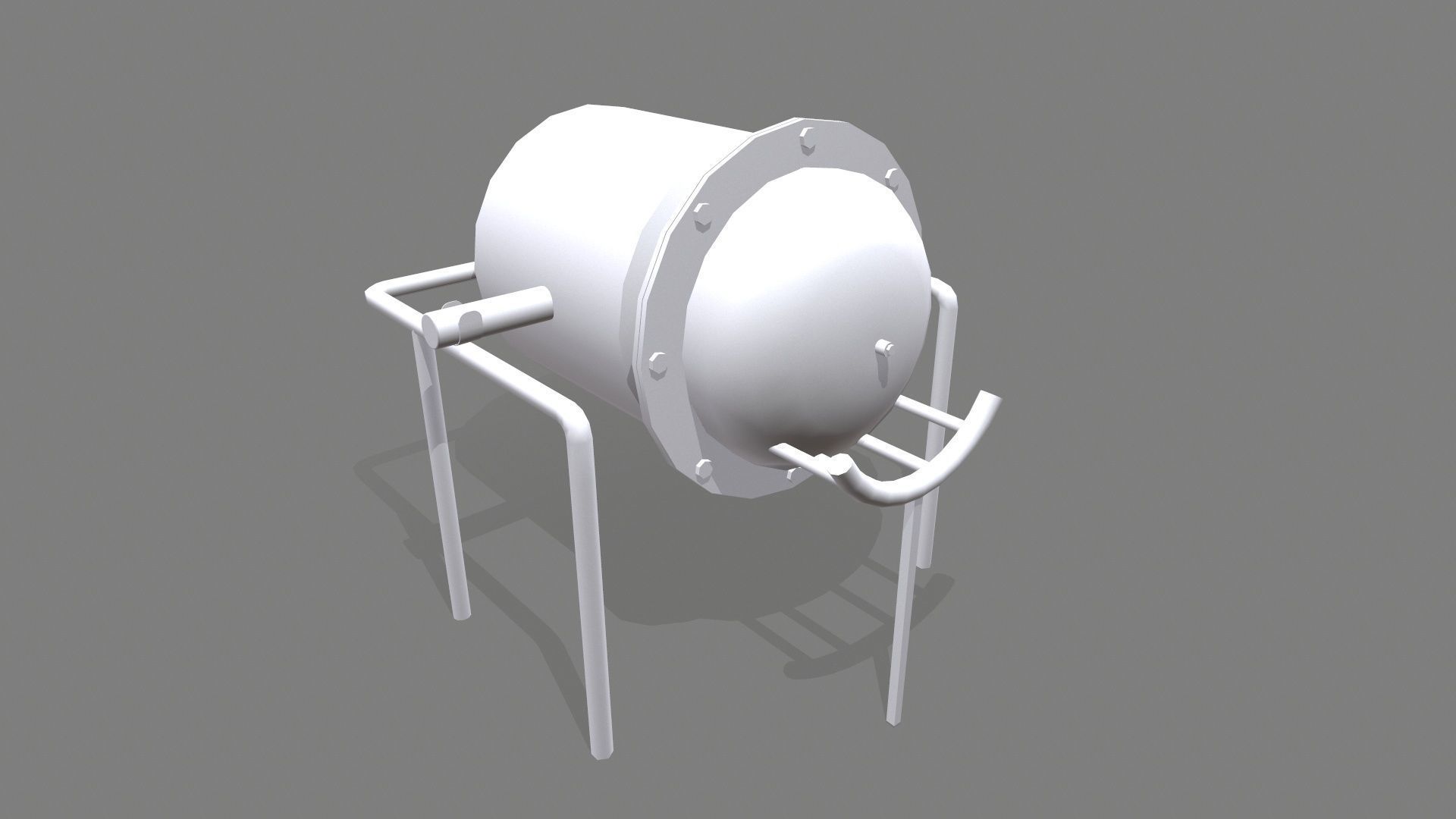 Storage Tank Low-poly 3D model_7