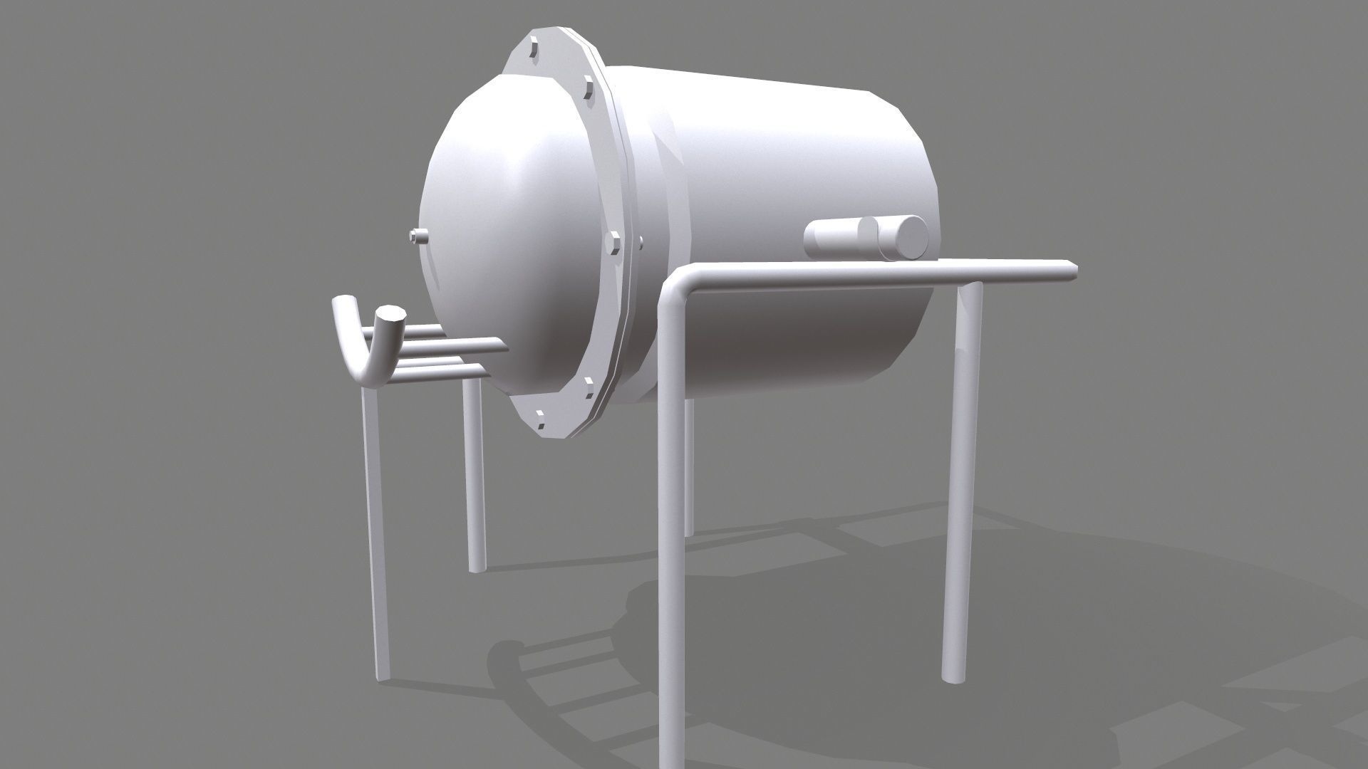 Storage Tank Low-poly 3D model_2