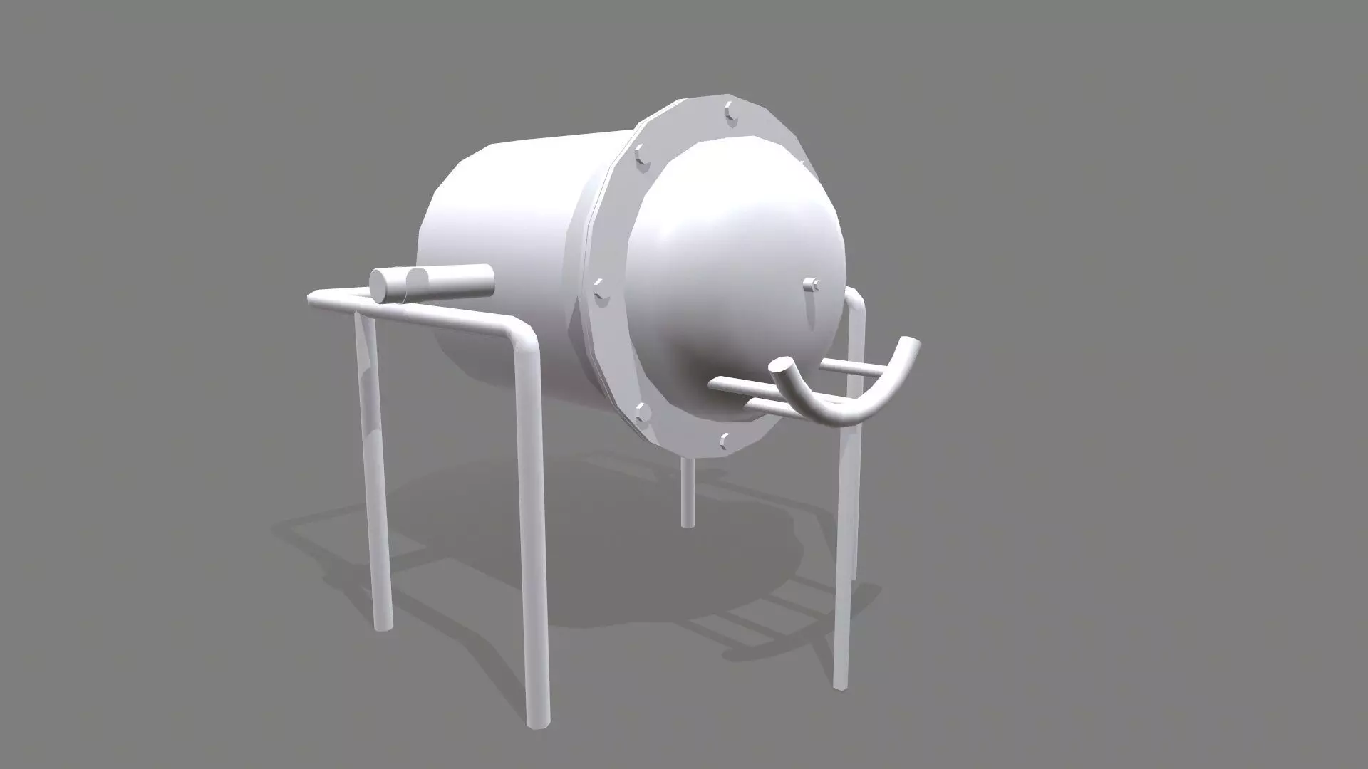 Storage Tank Low-poly 3D model_0