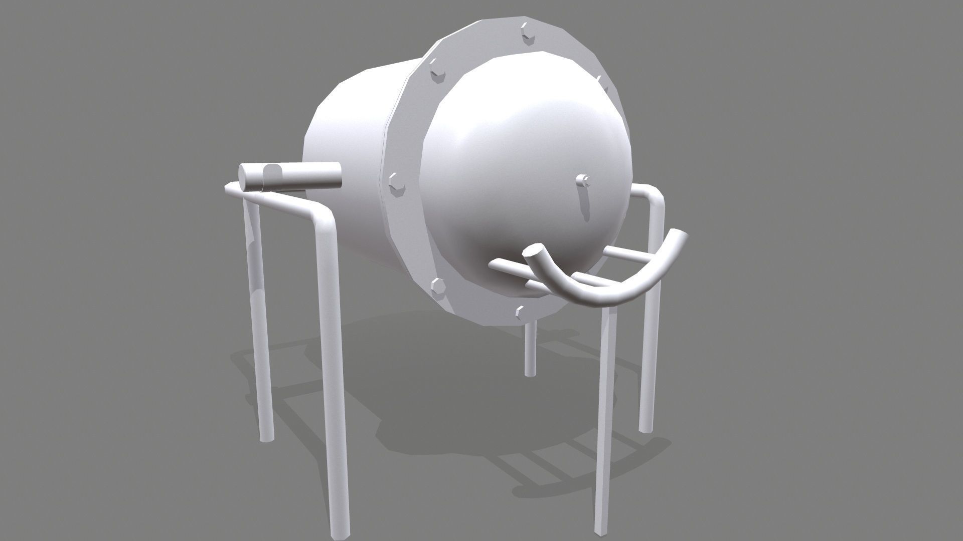 Storage Tank Low-poly 3D model_6