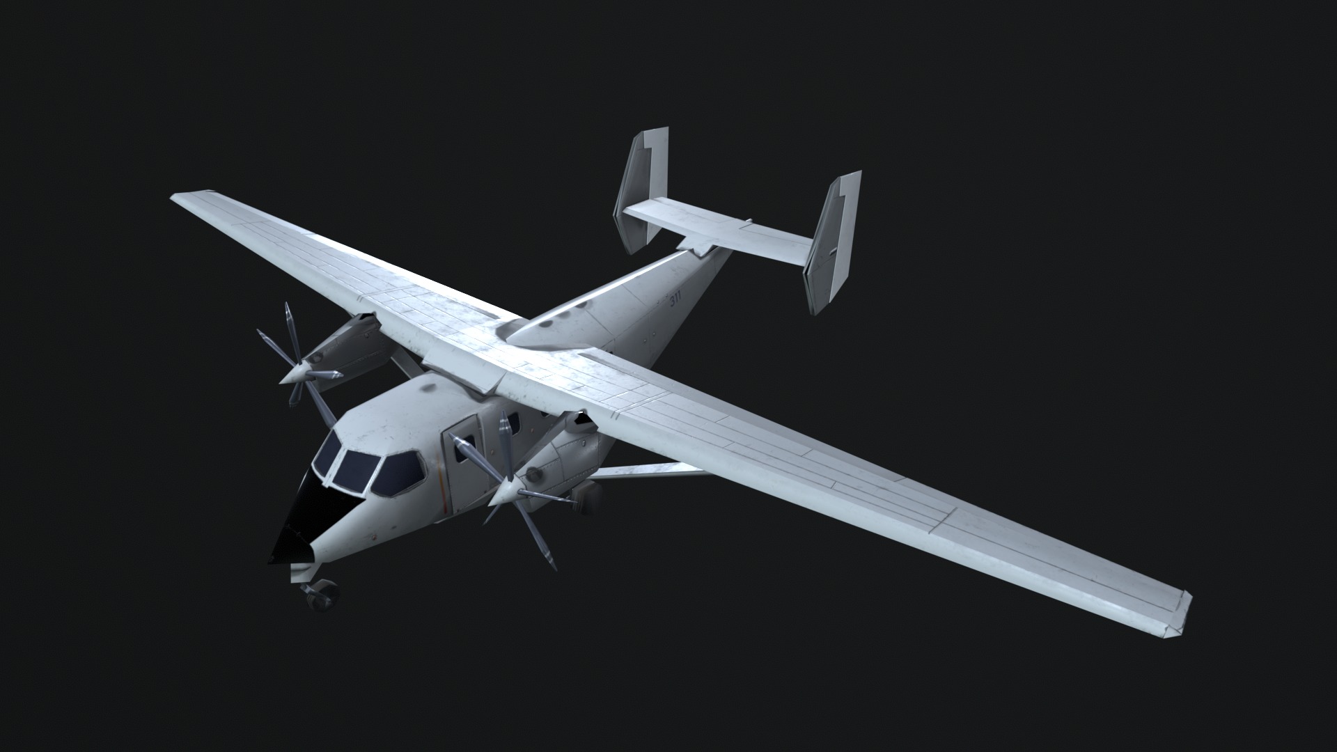 Asset - Army - PZL M28 - 3D MODEL Low-poly Low-poly 3D model_46