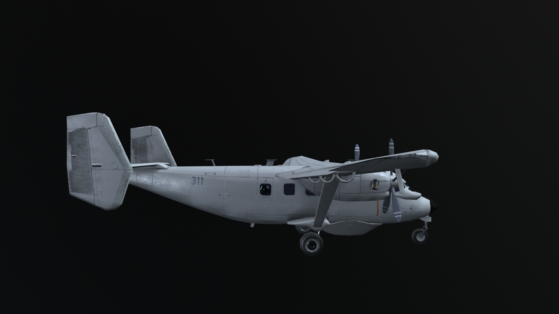 Asset - Army - PZL M28 - 3D MODEL Low-poly Low-poly 3D model_18