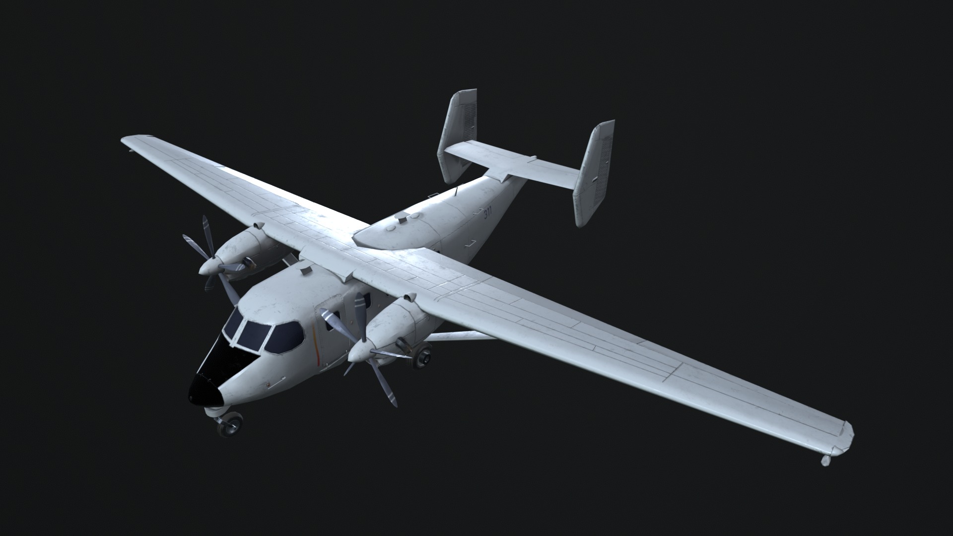 Asset - Army - PZL M28 - 3D MODEL Low-poly Low-poly 3D model_16