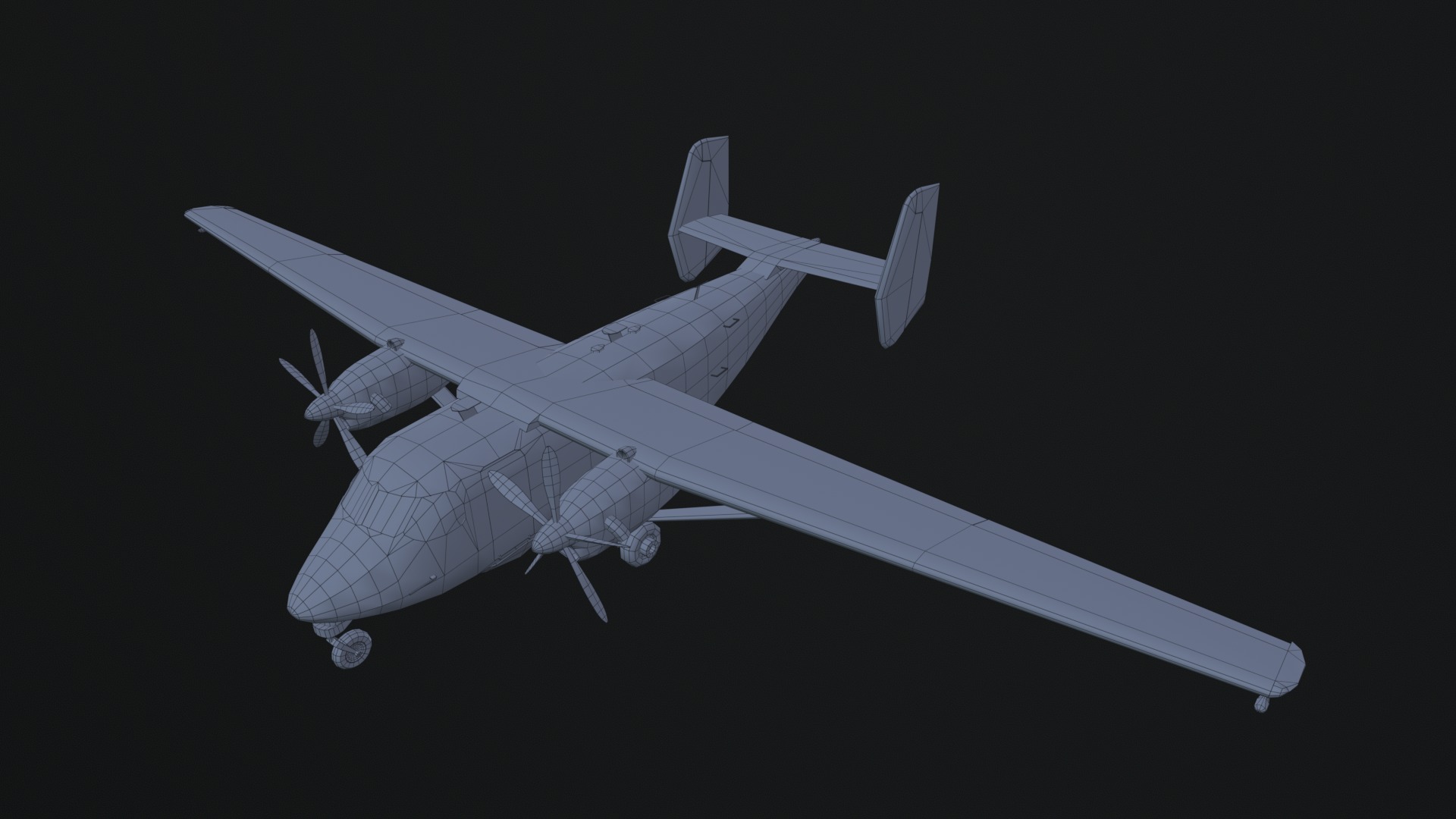 Asset - Army - PZL M28 - 3D MODEL Low-poly Low-poly 3D model_21