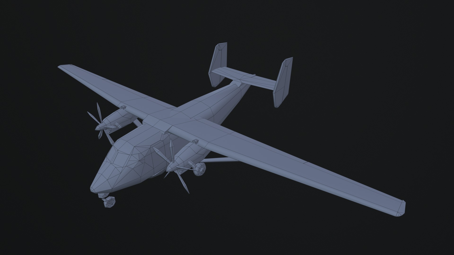 Asset - Army - PZL M28 - 3D MODEL Low-poly Low-poly 3D model_41