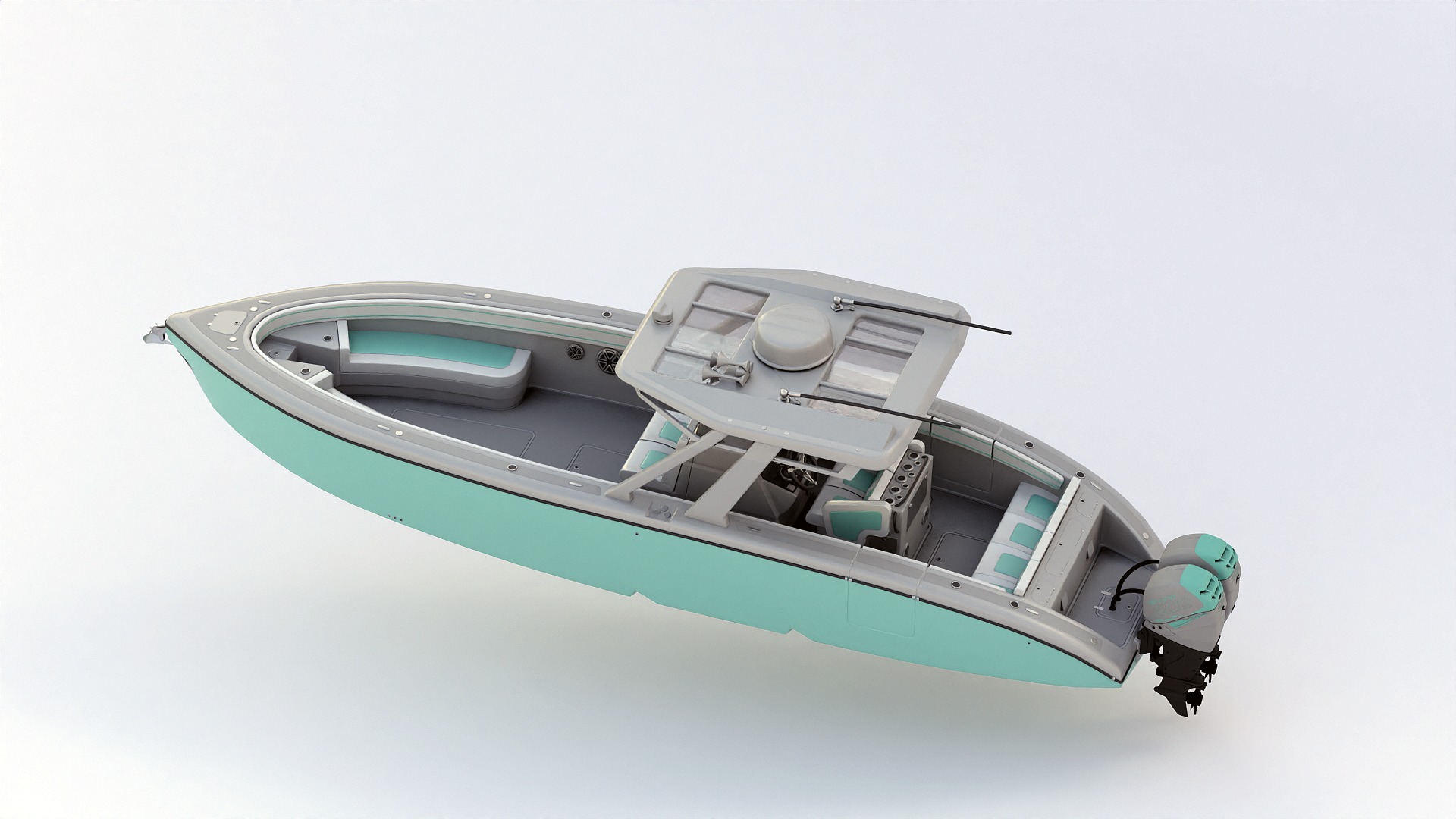 Motorboat  3D model_7