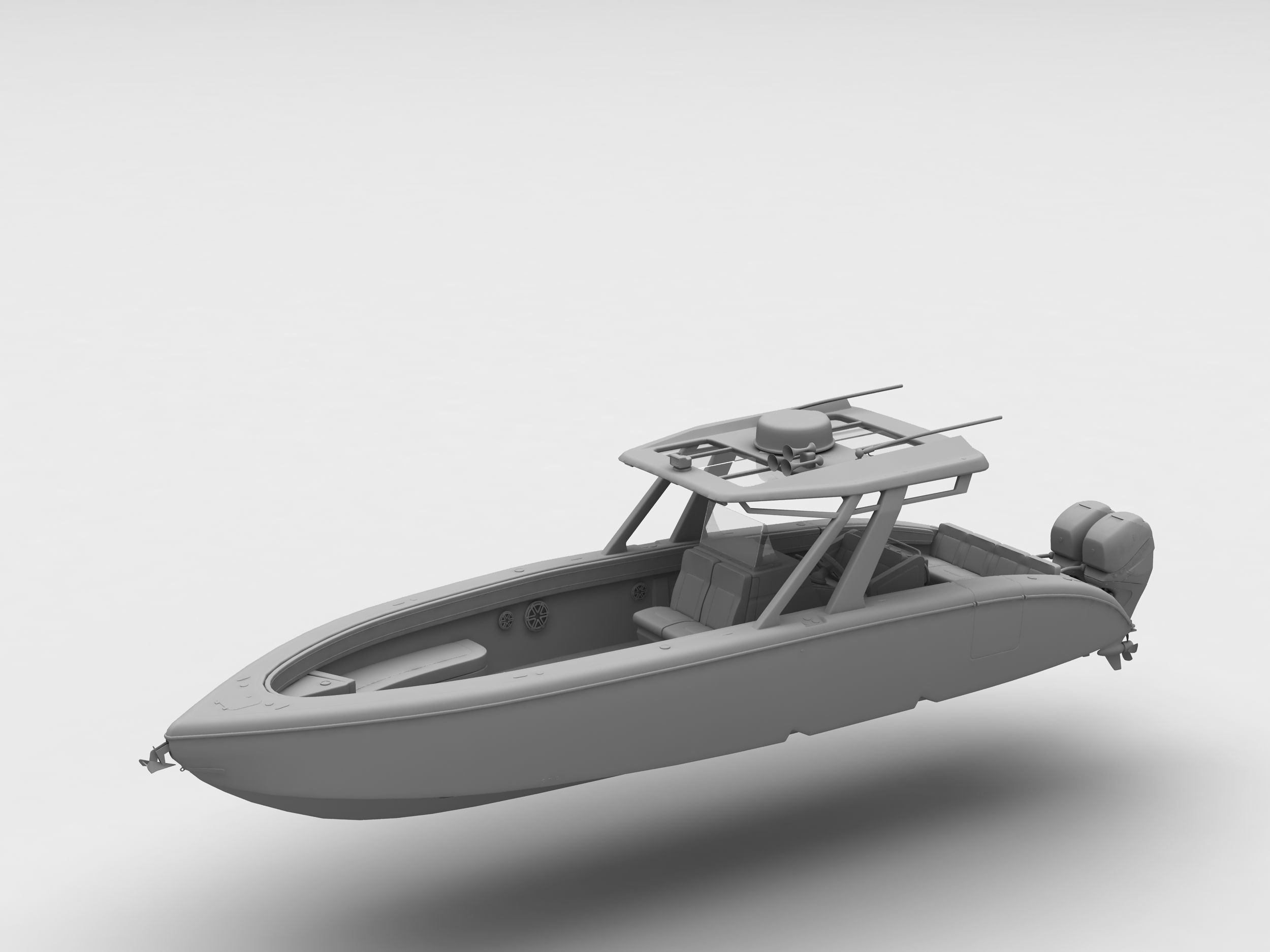 Motorboat  3D model_18