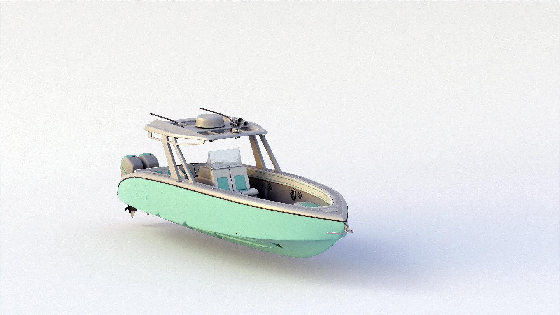 Motorboat  3D model_9