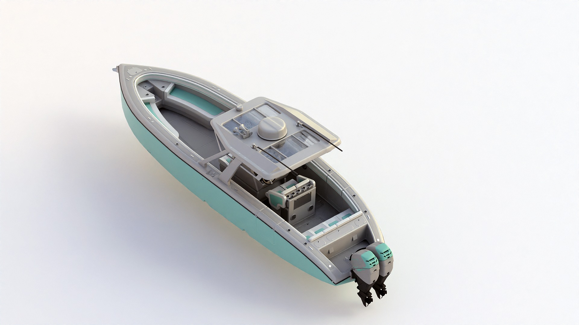 Motorboat  3D model_13