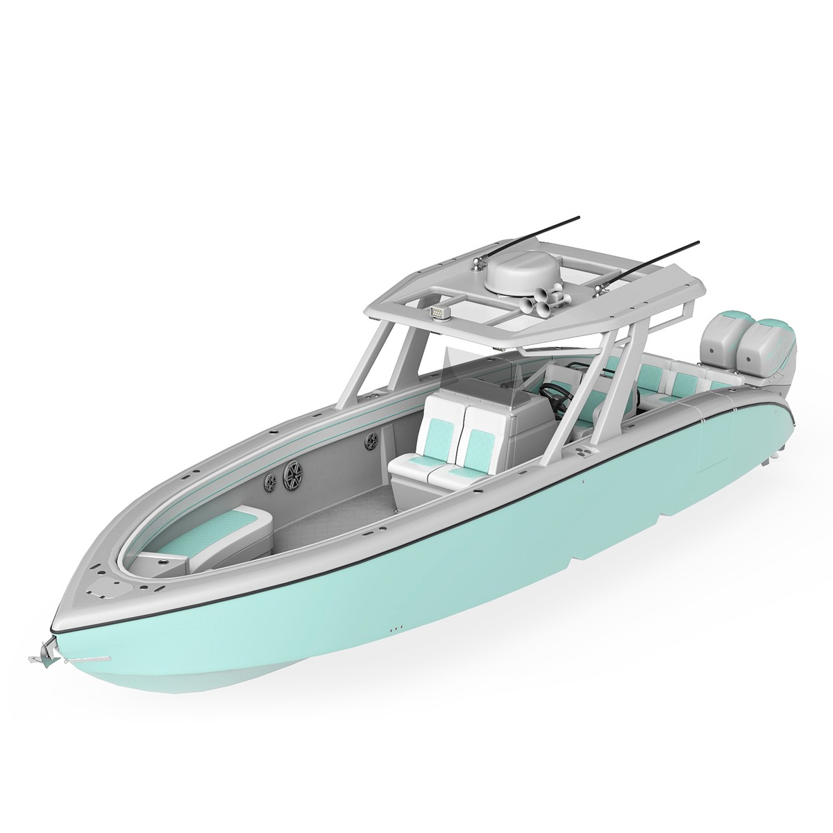 Motorboat  3D model_2