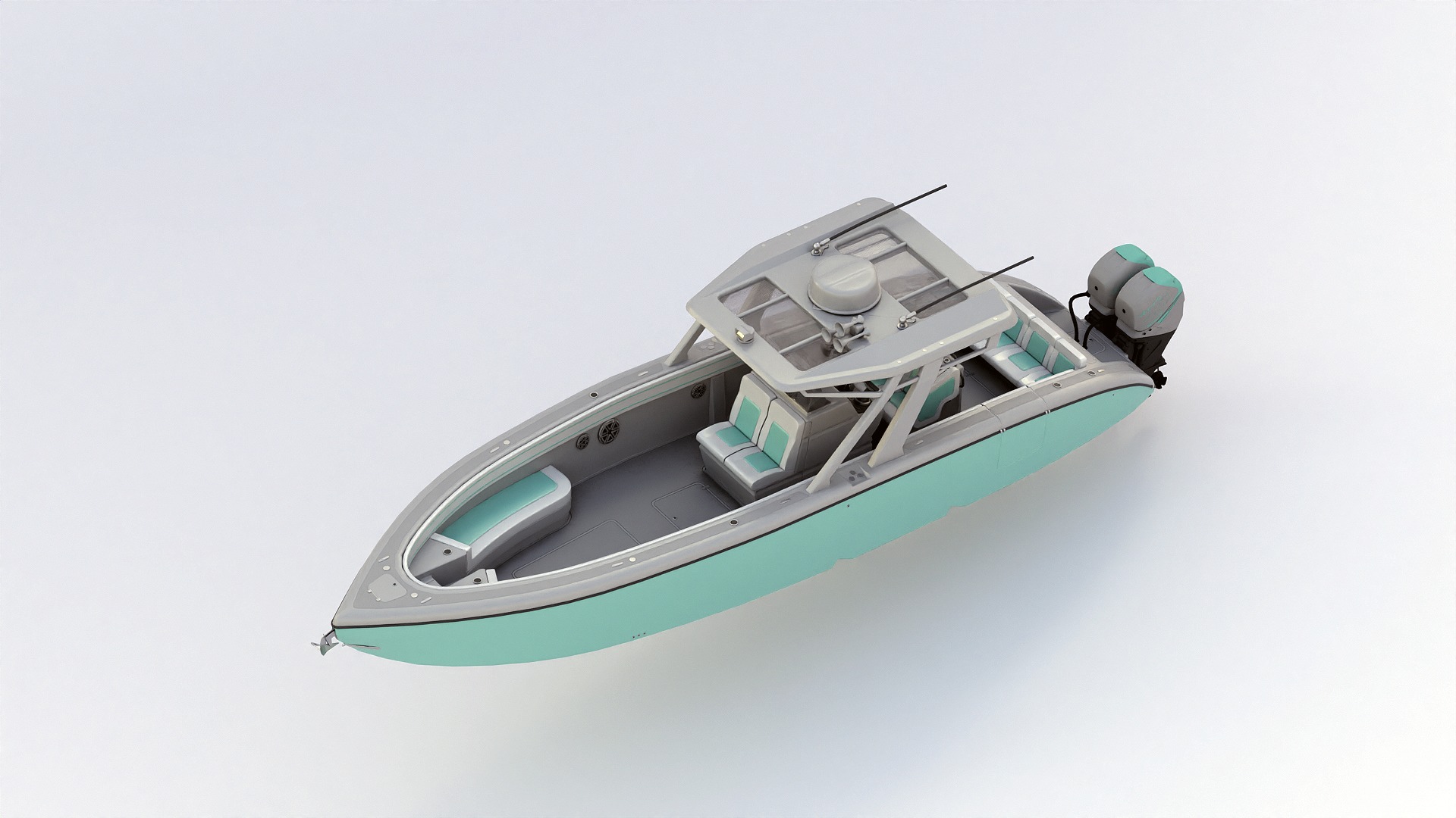 Motorboat  3D model_8