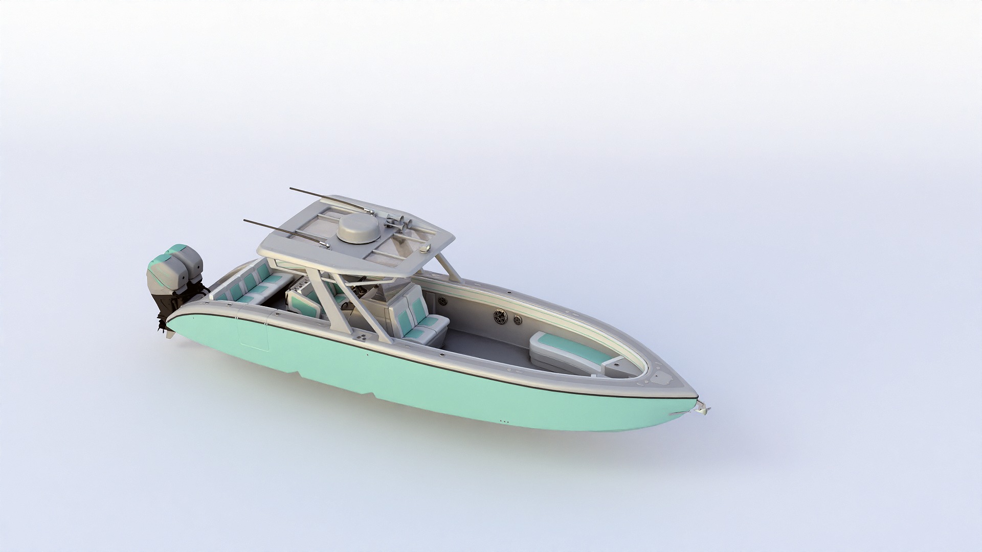 Motorboat  3D model_10