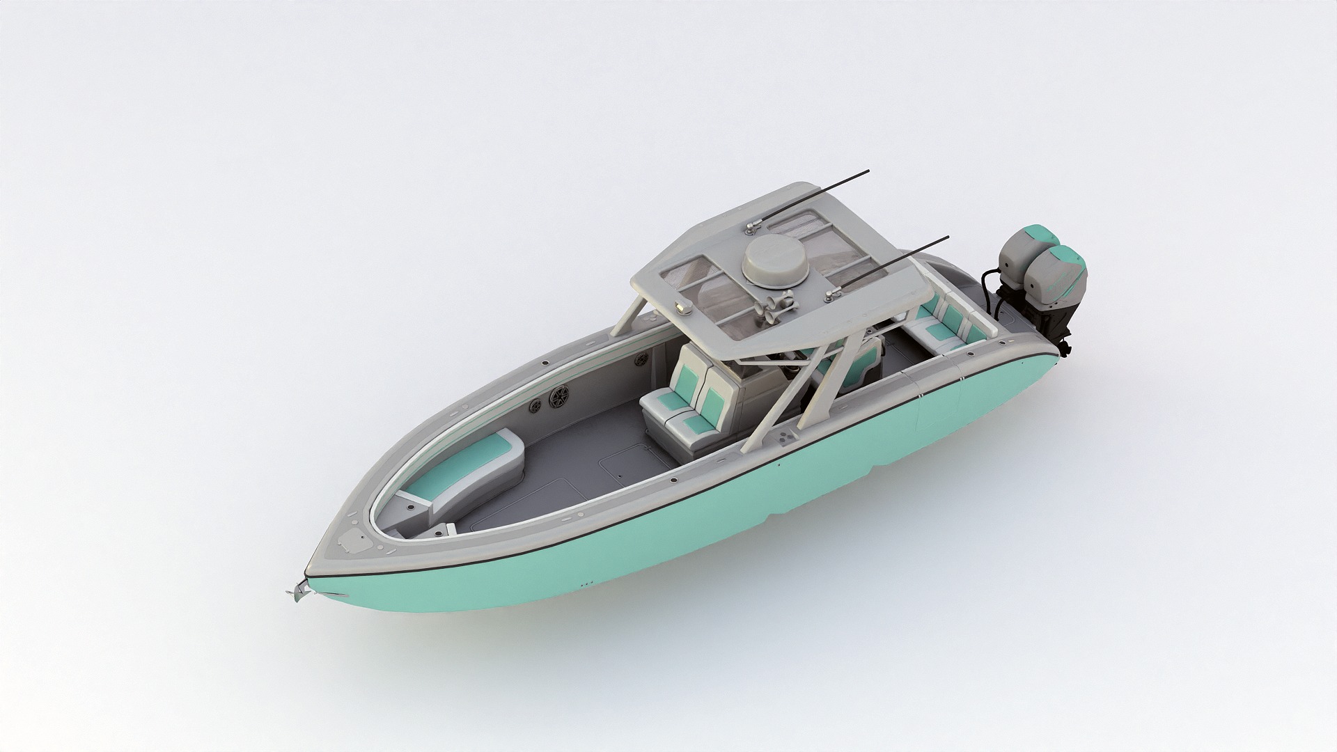 Motorboat  3D model_15