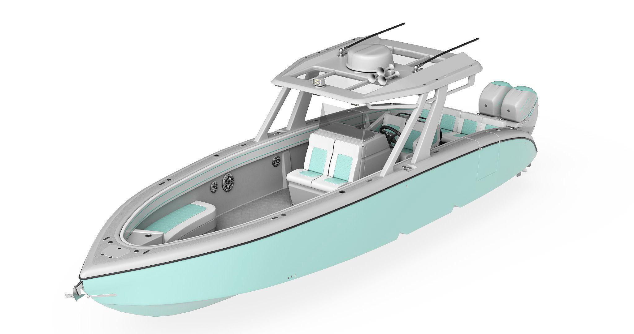 Motorboat  3D model_6