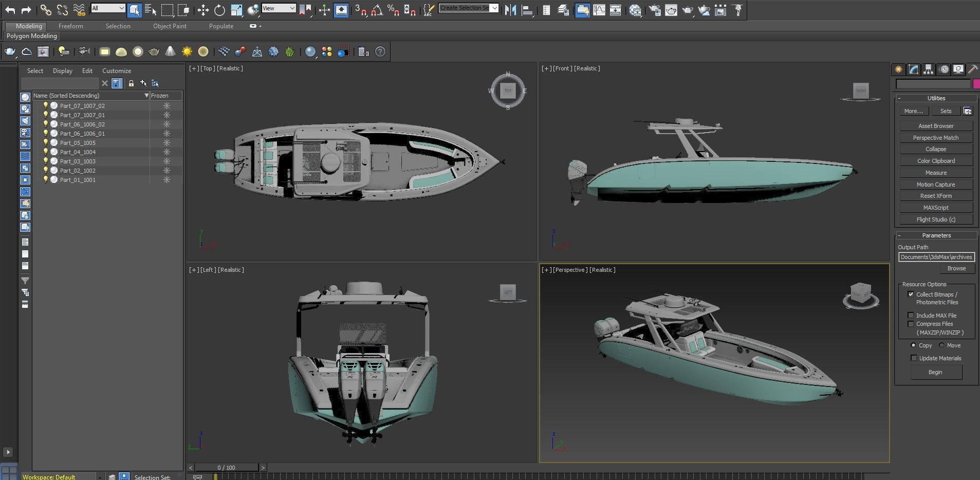 Motorboat  3D model_24