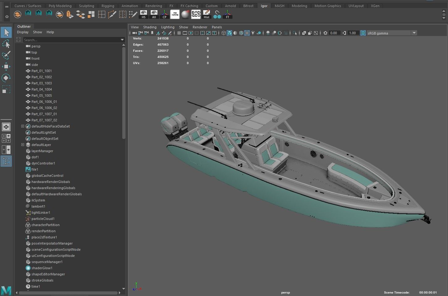 Motorboat  3D model_25
