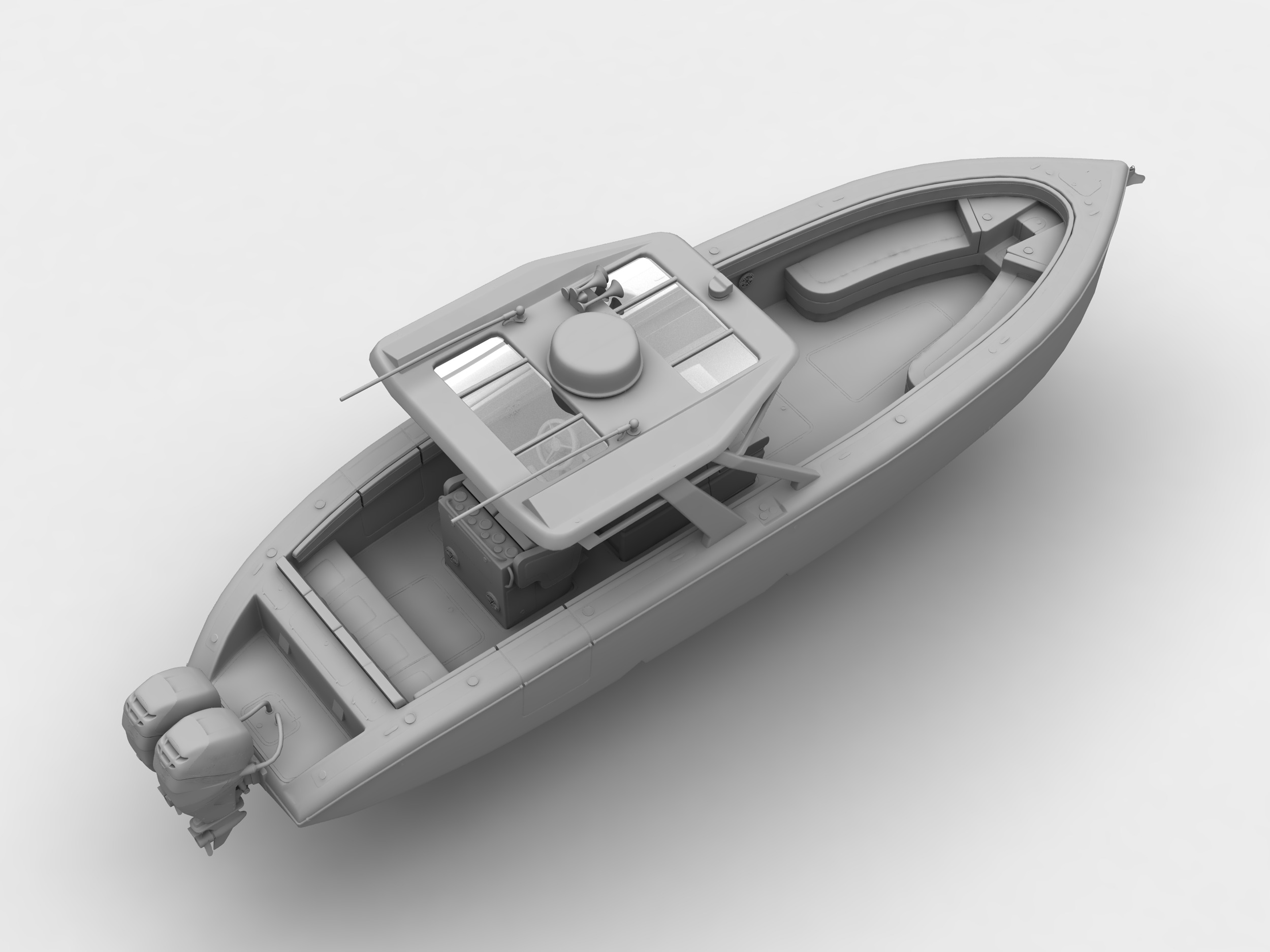Motorboat  3D model_17