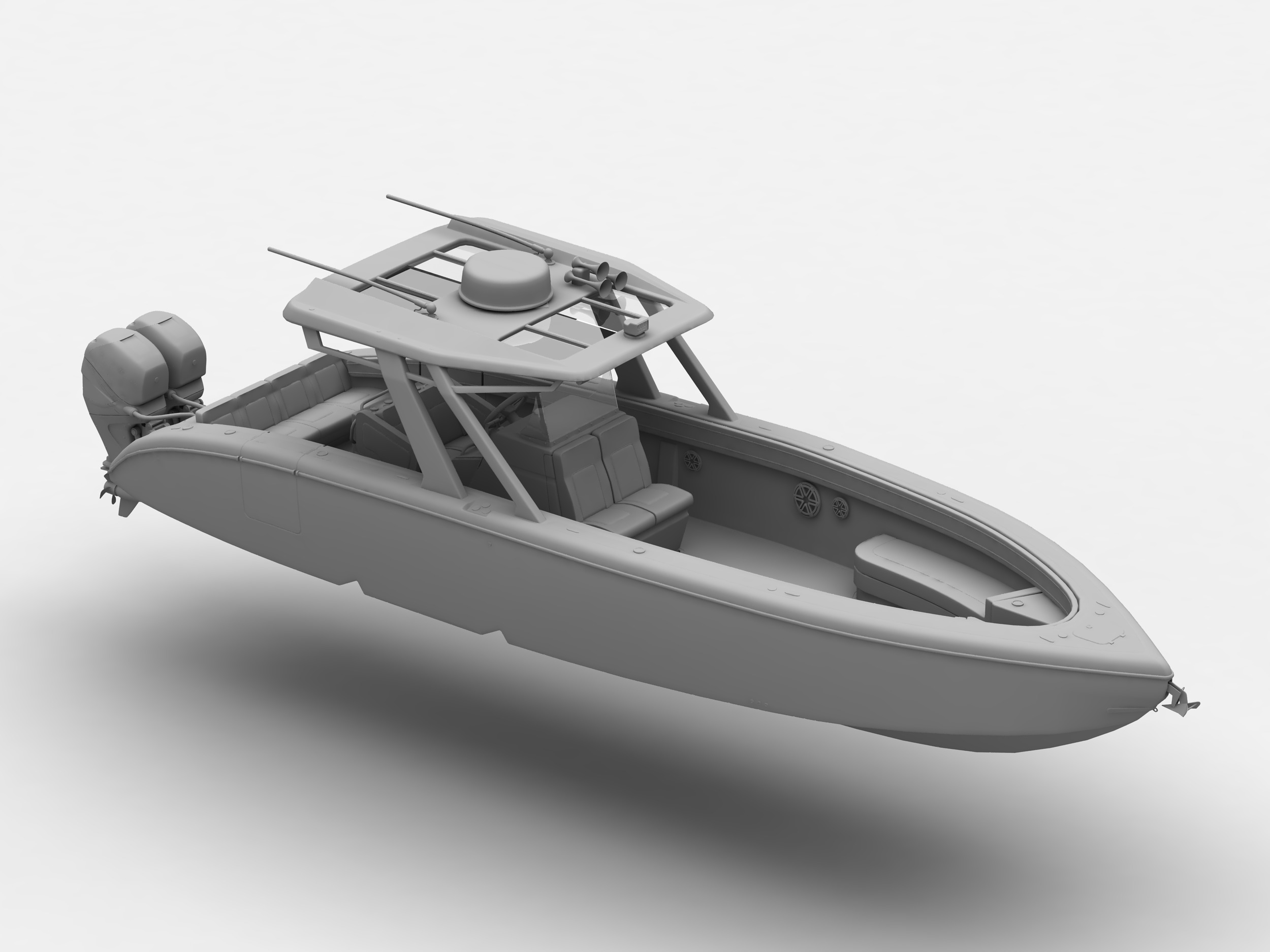 Motorboat  3D model_20