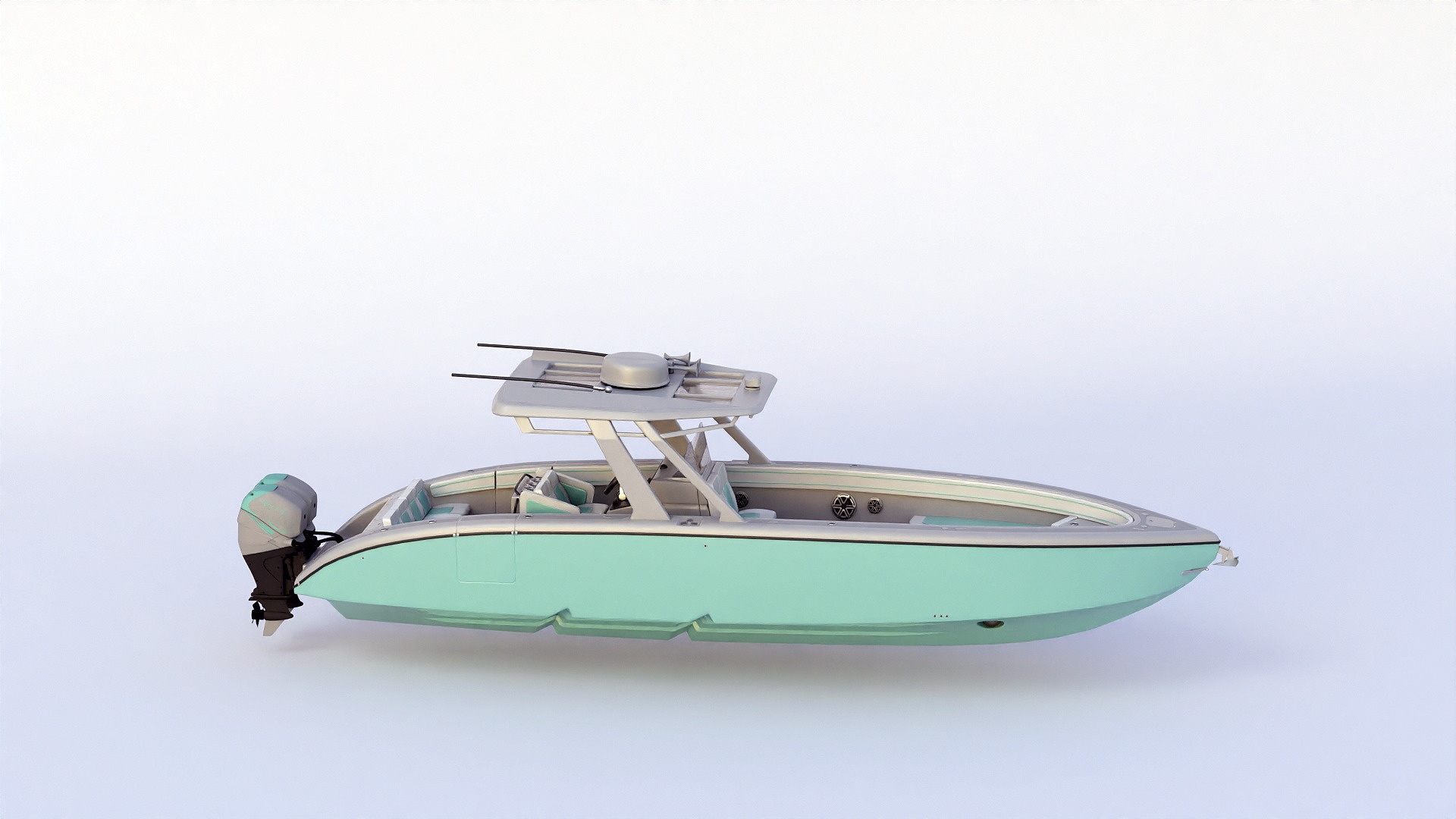 Motorboat  3D model_11