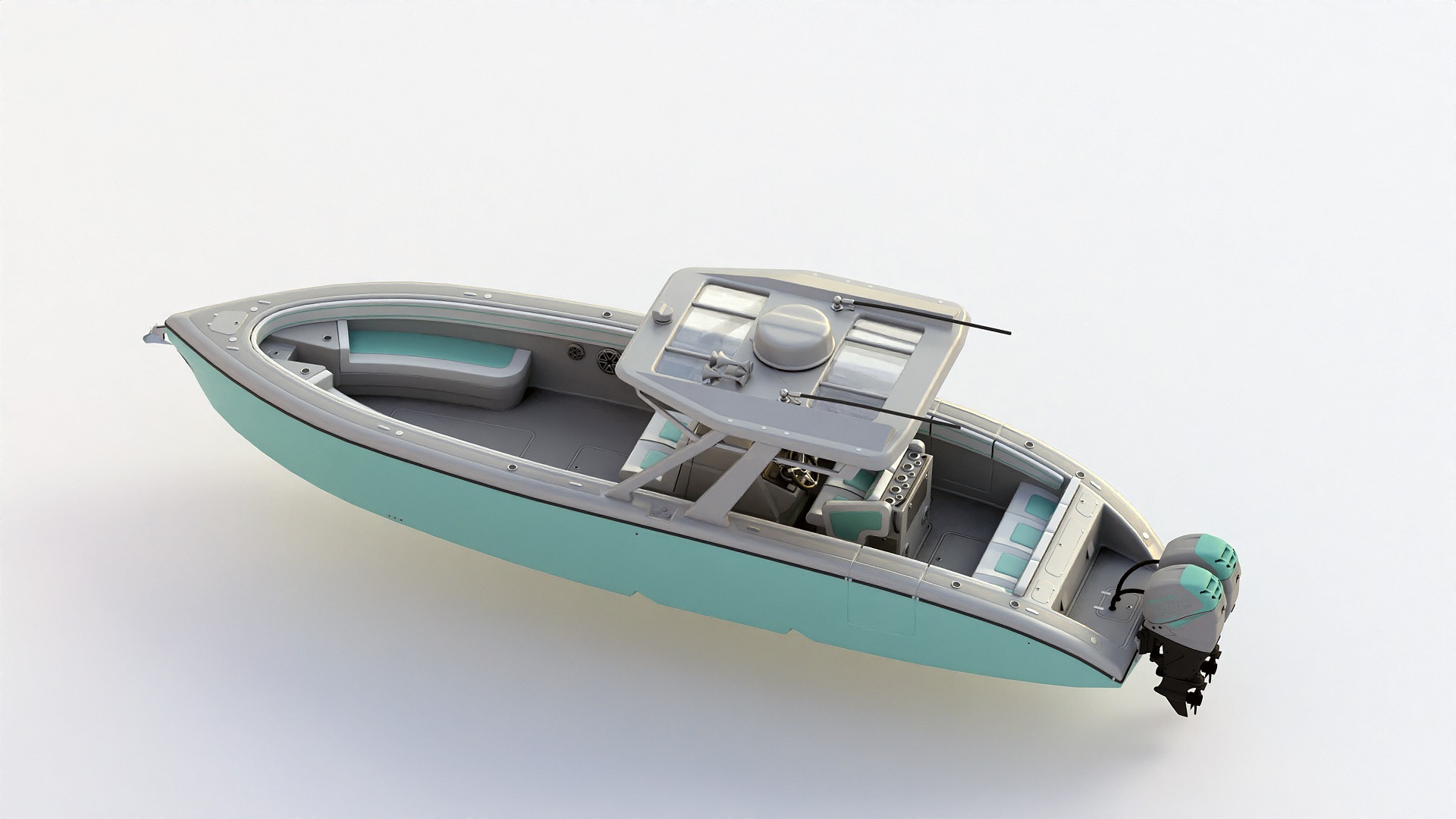 Motorboat  3D model_14