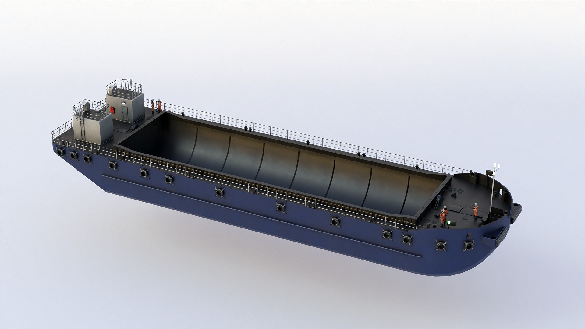 Split Hopper Barge 3D model_13